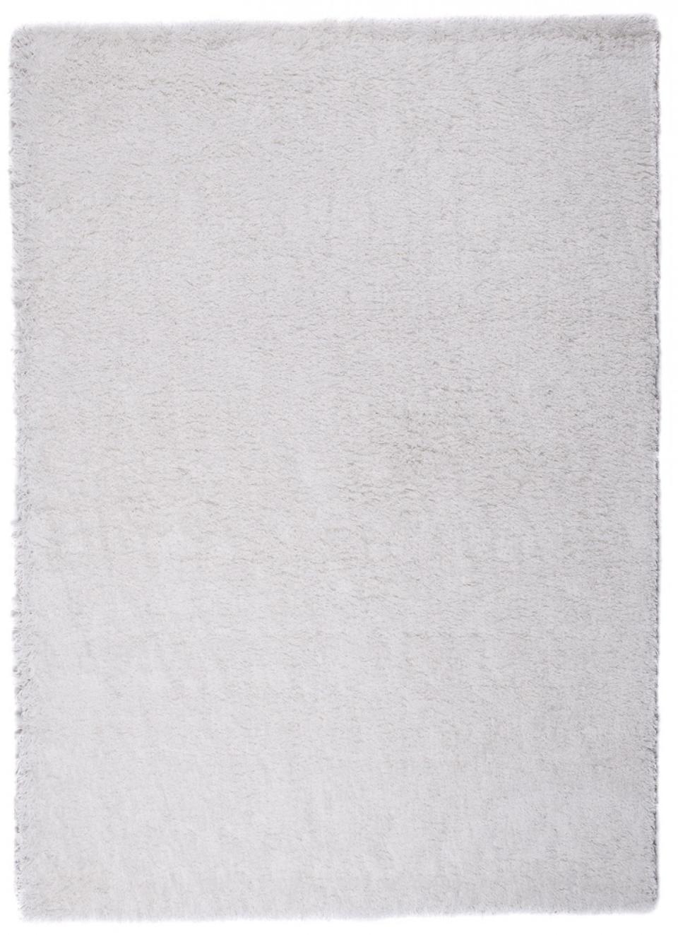 Shaggy Longhair Optimal Tapis unicolore 8720A WHITE - crème, écru