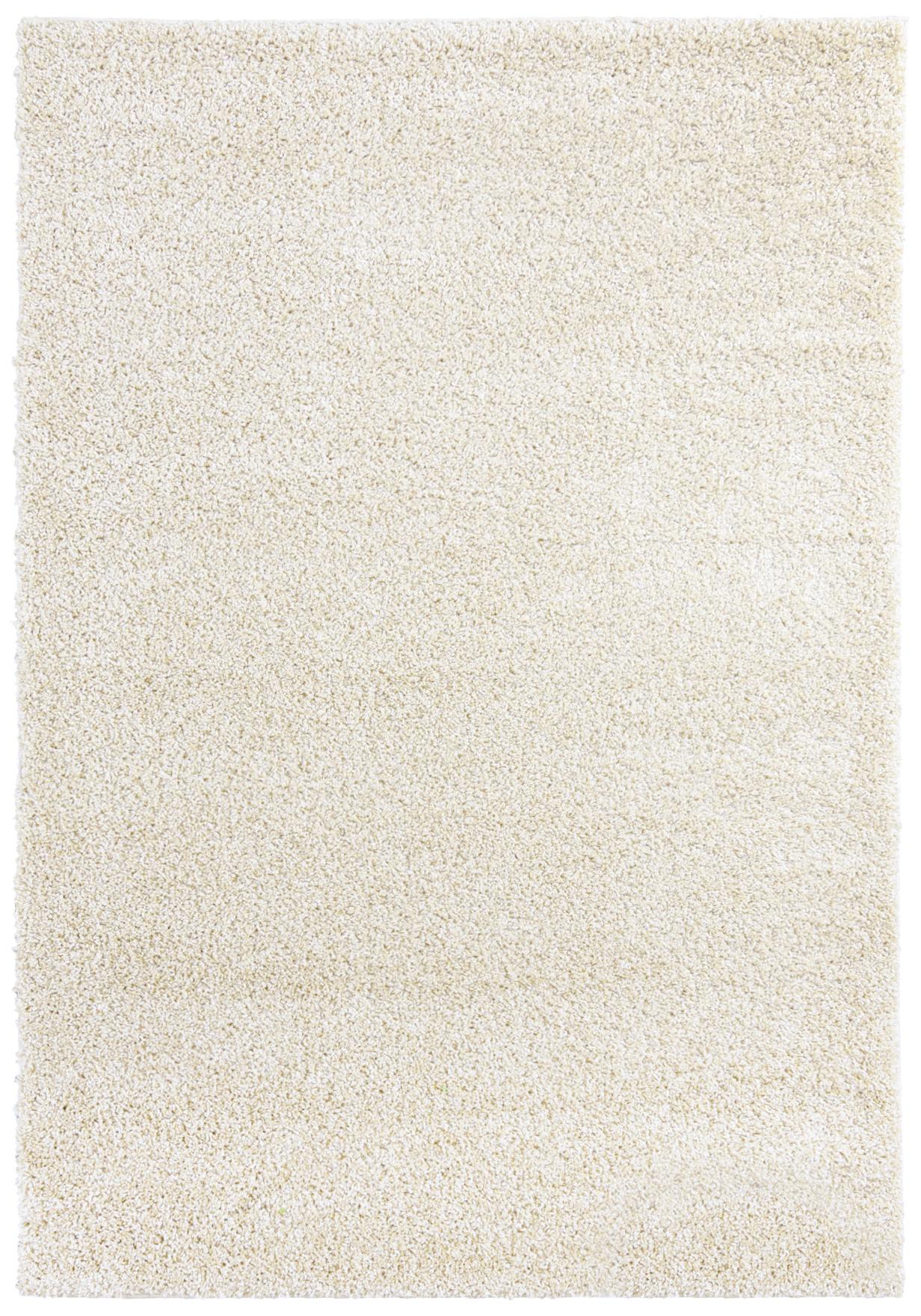 Lisse Shaggy unicolore DELHI 7388A SWHITE - crème