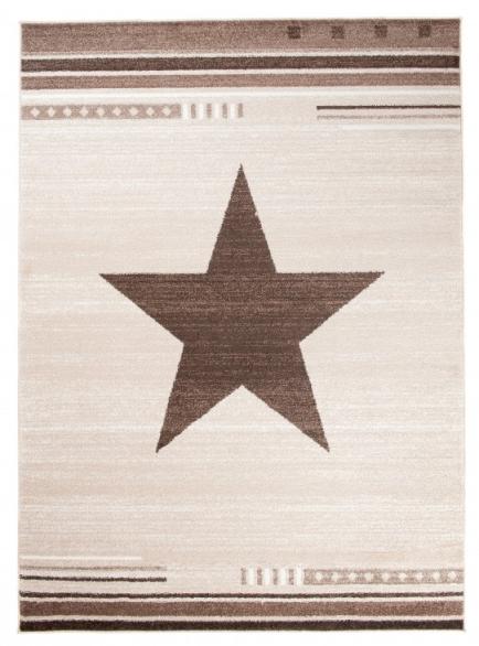 Tapis étoilé moderne du Maroc L916A BEIGE - beige