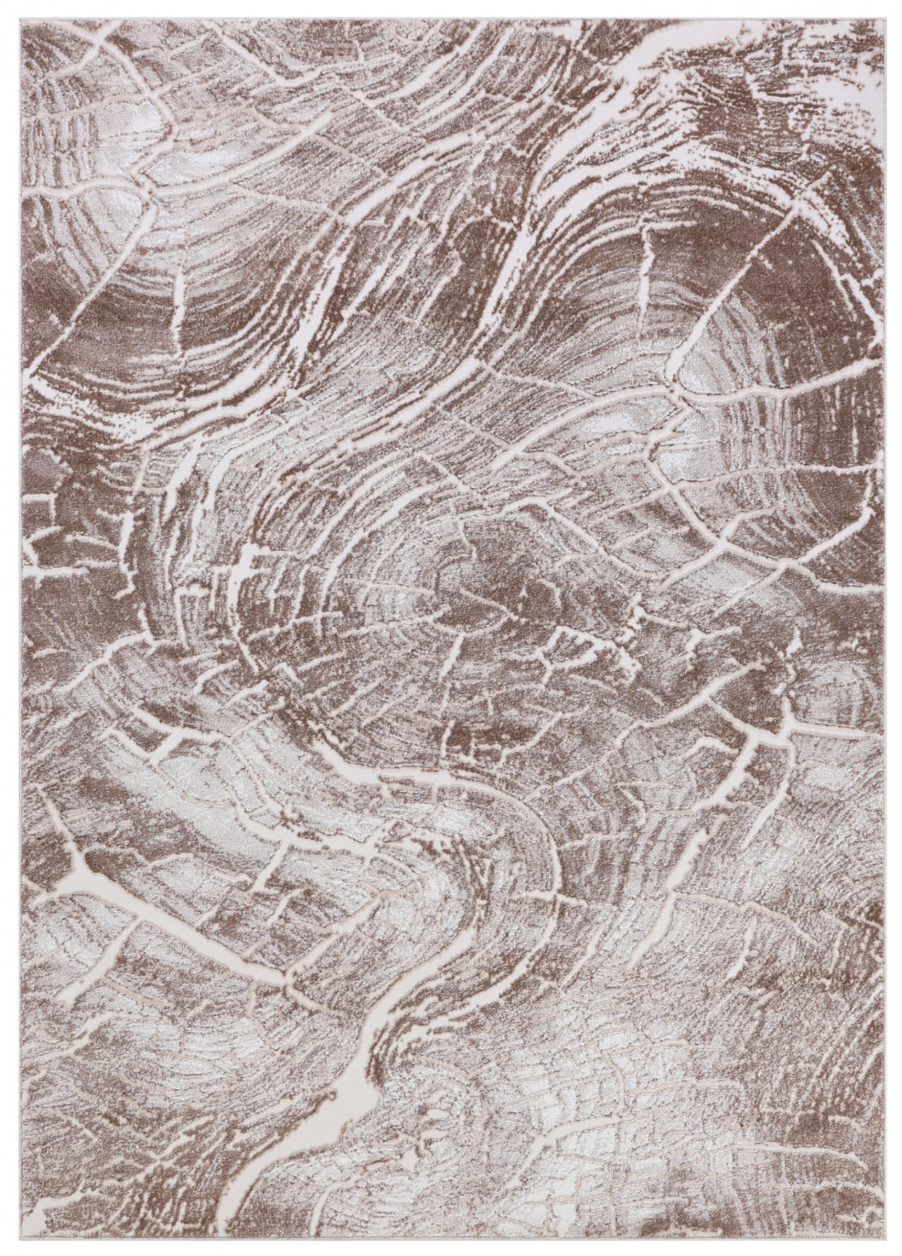 Tapis moderne - Teramo marron - Beige