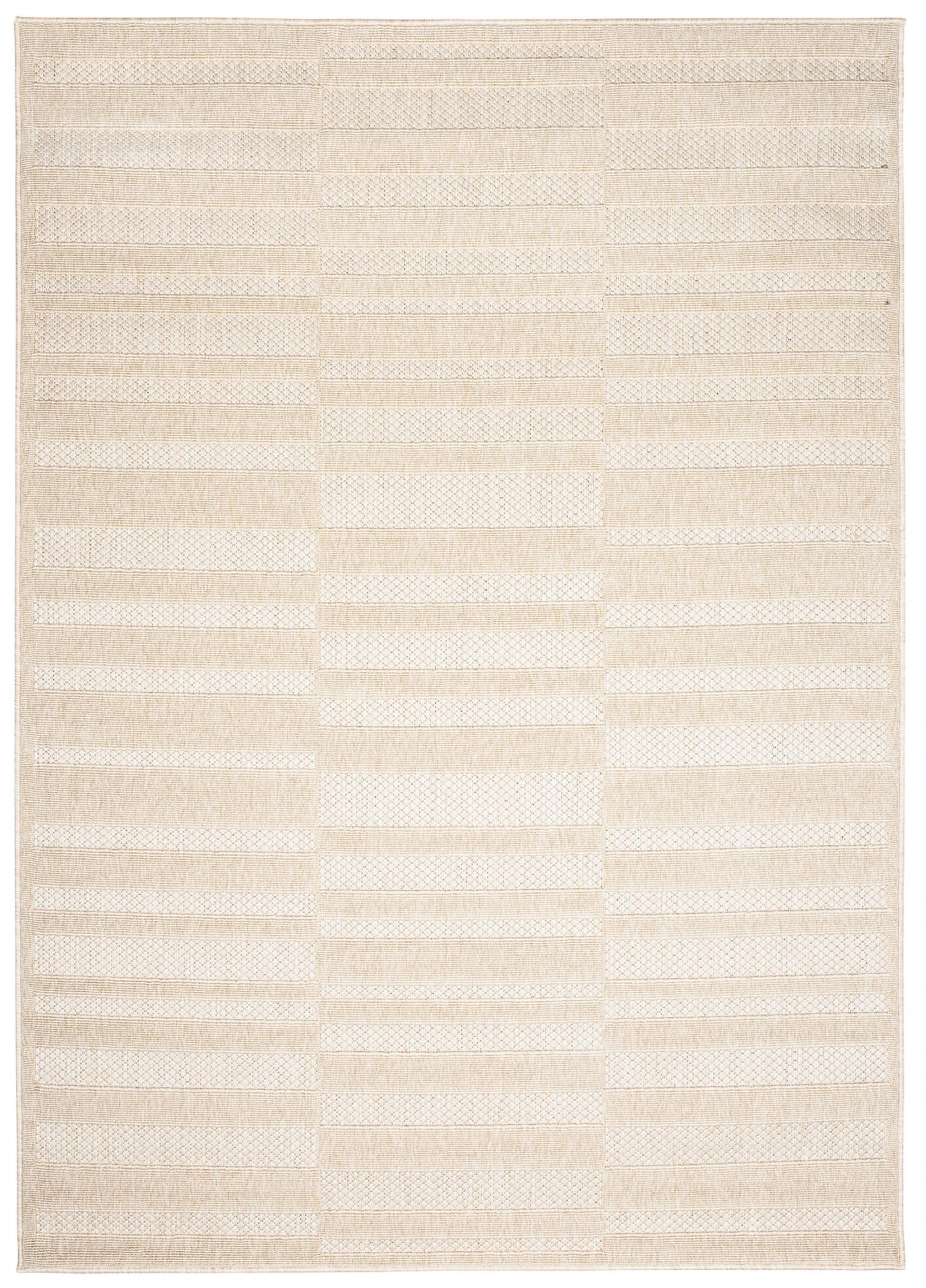 Tapis plat intérieur/extérieur Viera Motif géométrique, rayures FG47B CREAM - crème