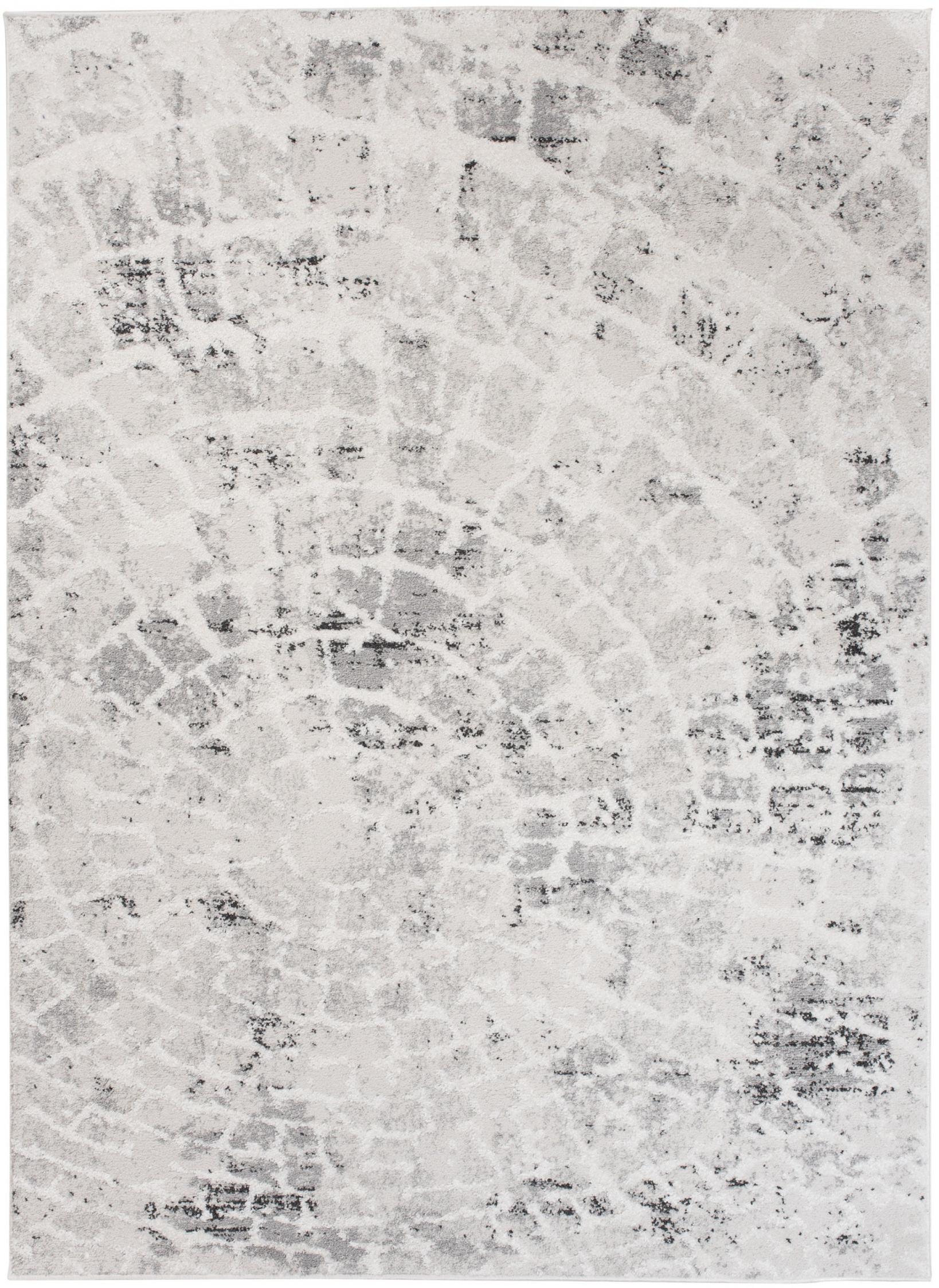 Troya Tapis moderne V471A COKME crème - crème, gris clair