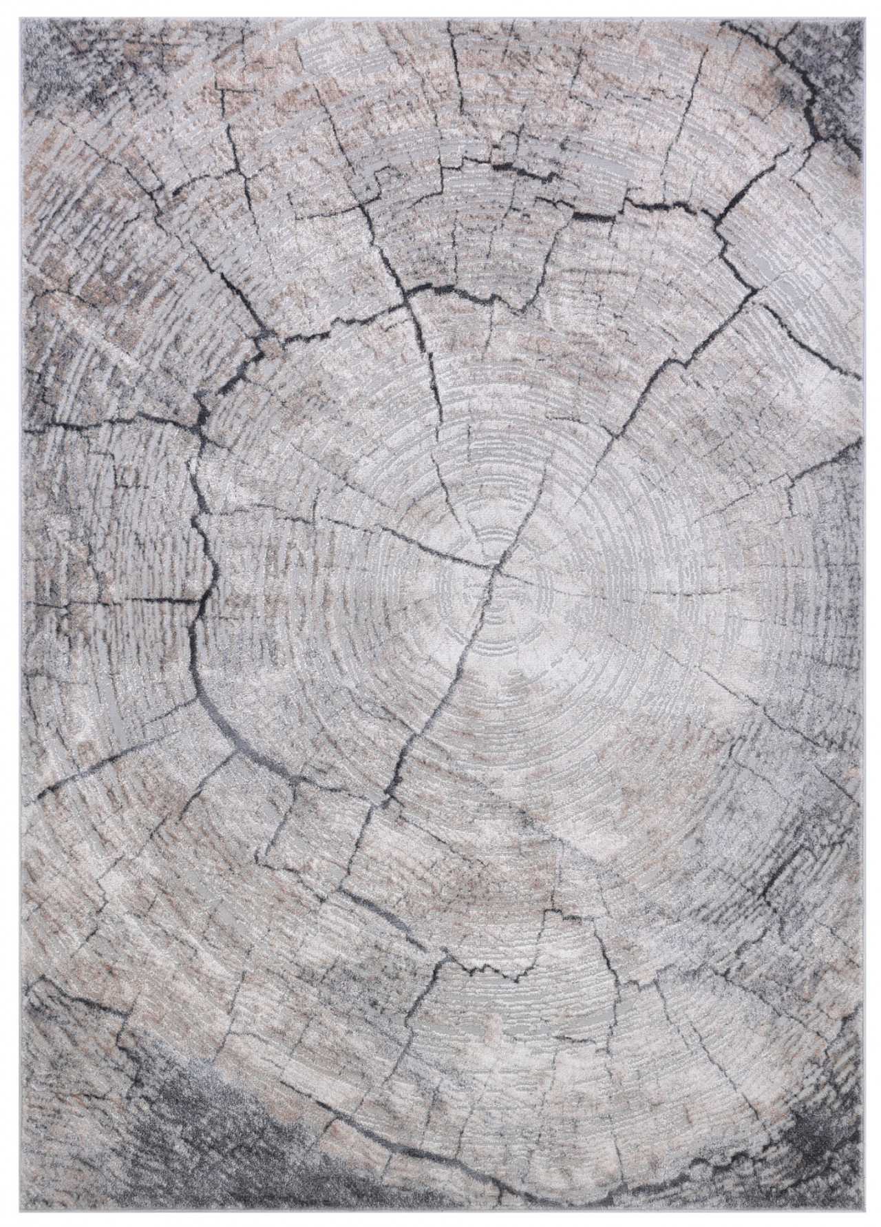 Tapis géométrique moderne - Nuoro Grigio - beige clair