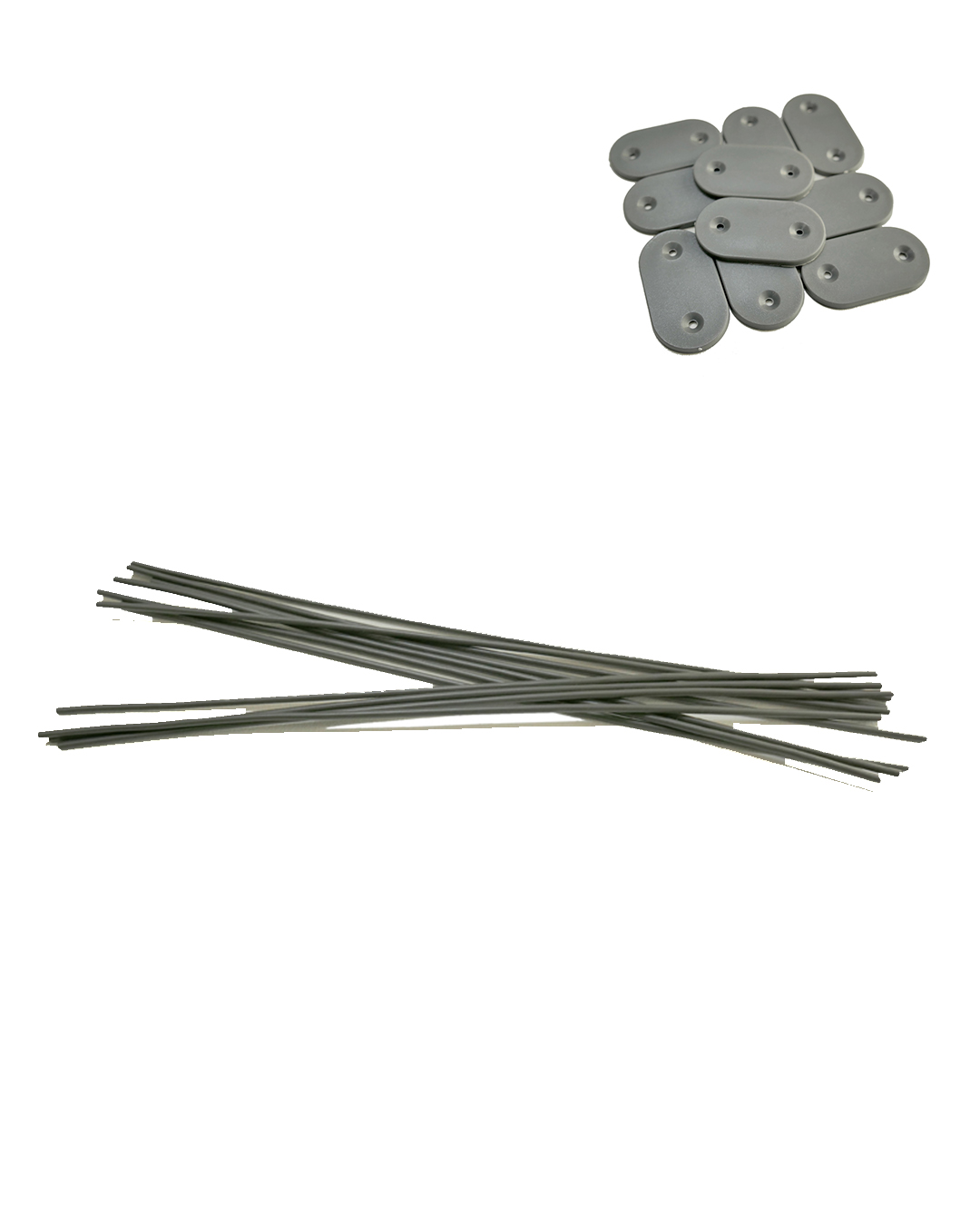 Kit de montage pour abris de jardin en PVC, 26 pièces - Tutto Asta - anthracite