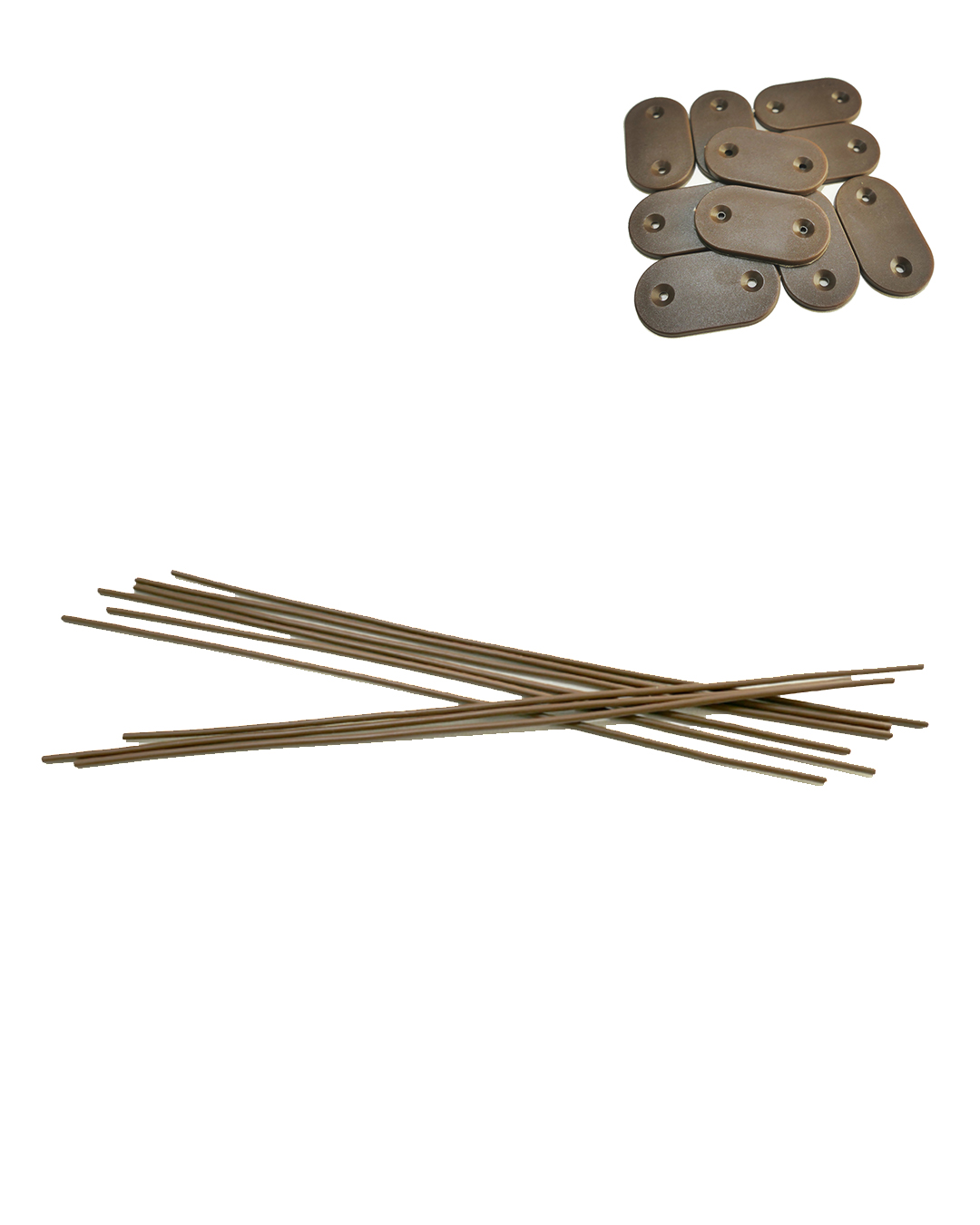 Kit de montage pour abris de jardin en PVC, 26 pièces - Tutto Asta - marron