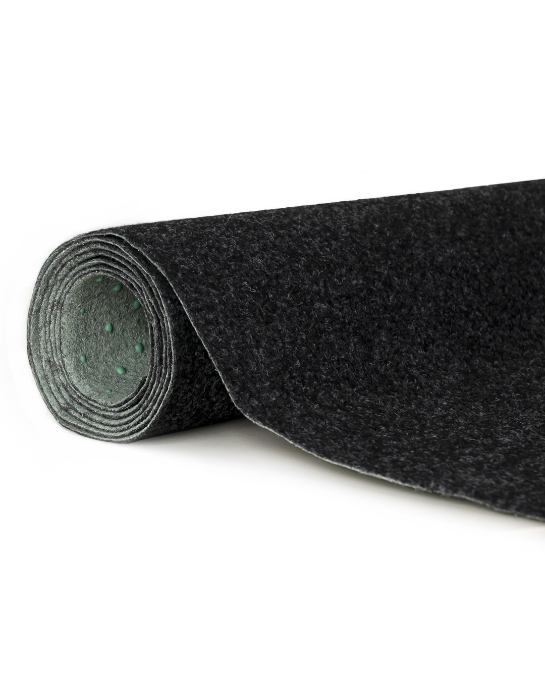 Gazon artificiel / Tapis 4 mm pour balcon, terrasse et jardin – Pemba – anthracite, gris foncé, antidérapant, imperméable, vendu au mètre