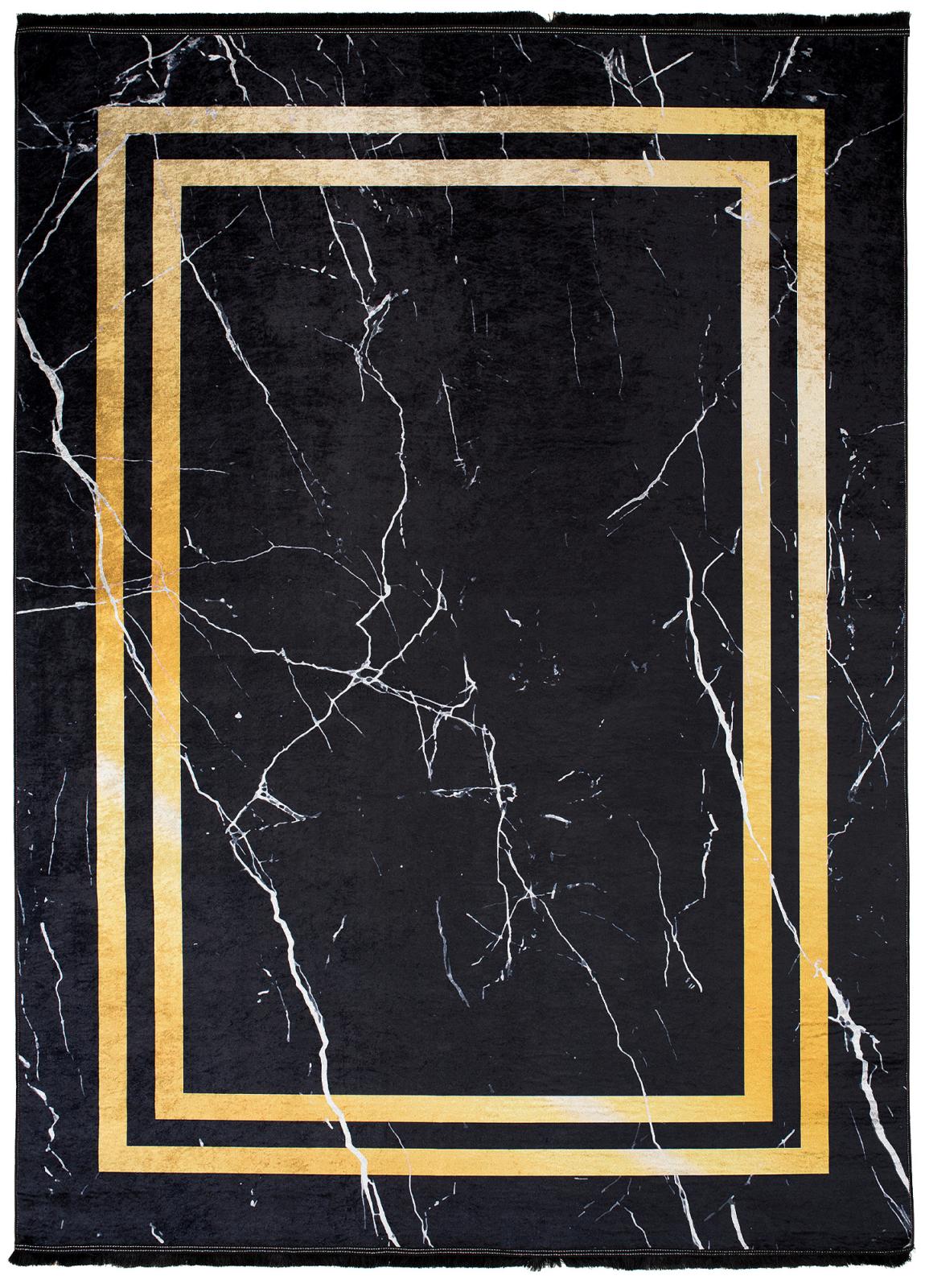 Tapis Toscana 23483 Glamour - noir, or