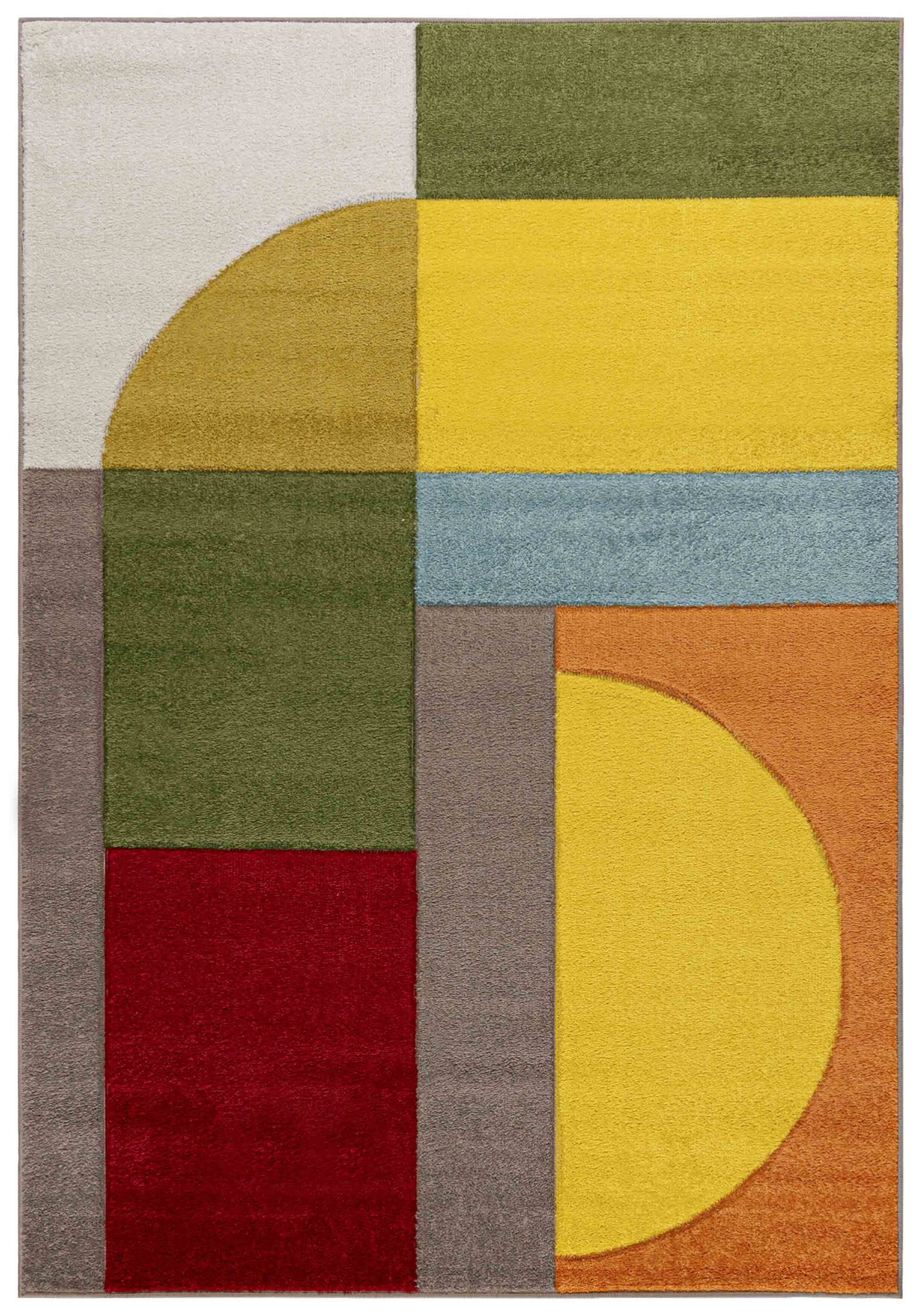 A096A Tapis d'ATLANTA - moderne, géométrique, coloré