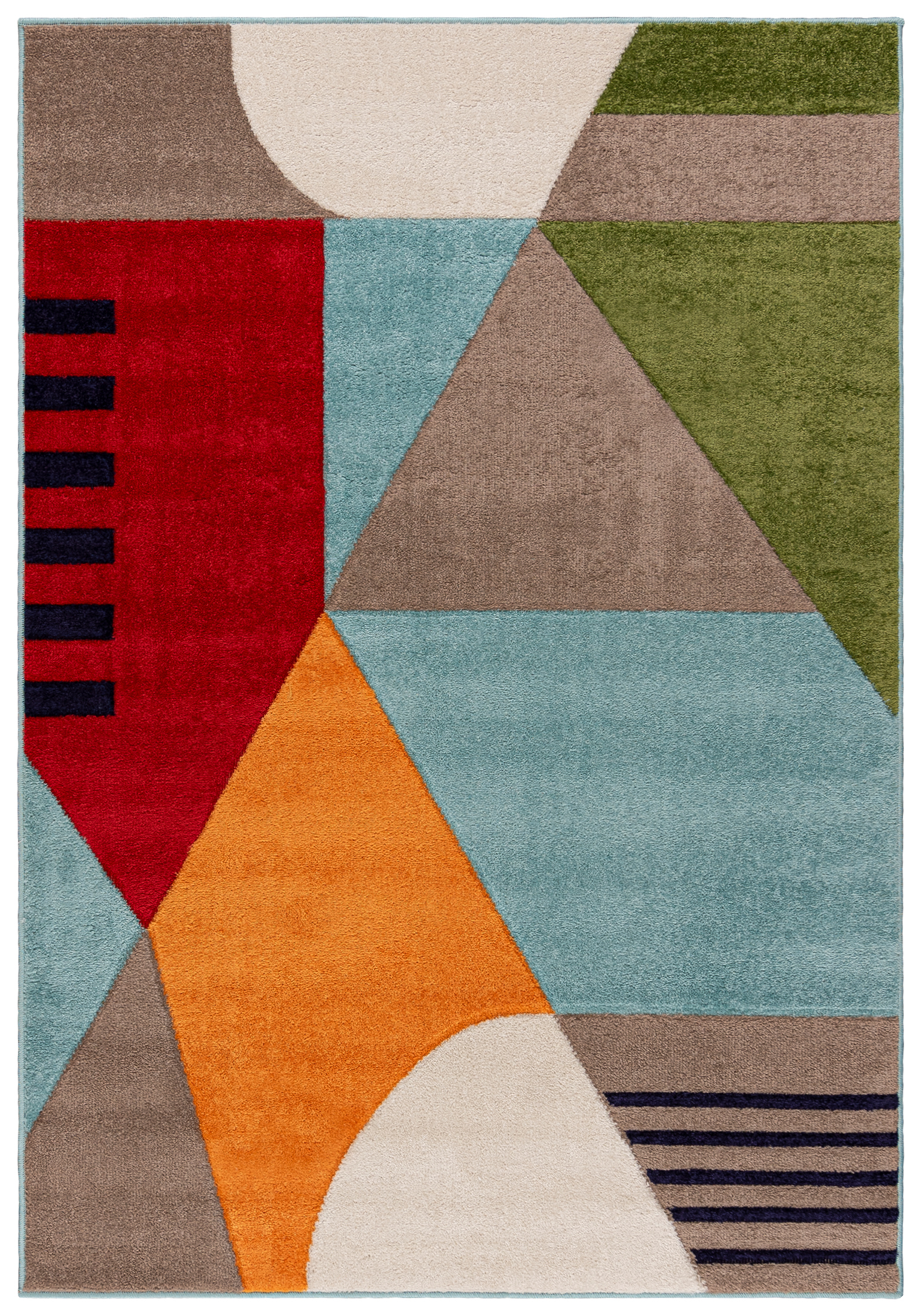 Tapis abstrait moderne - Atlanta A101A - coloré, bleu