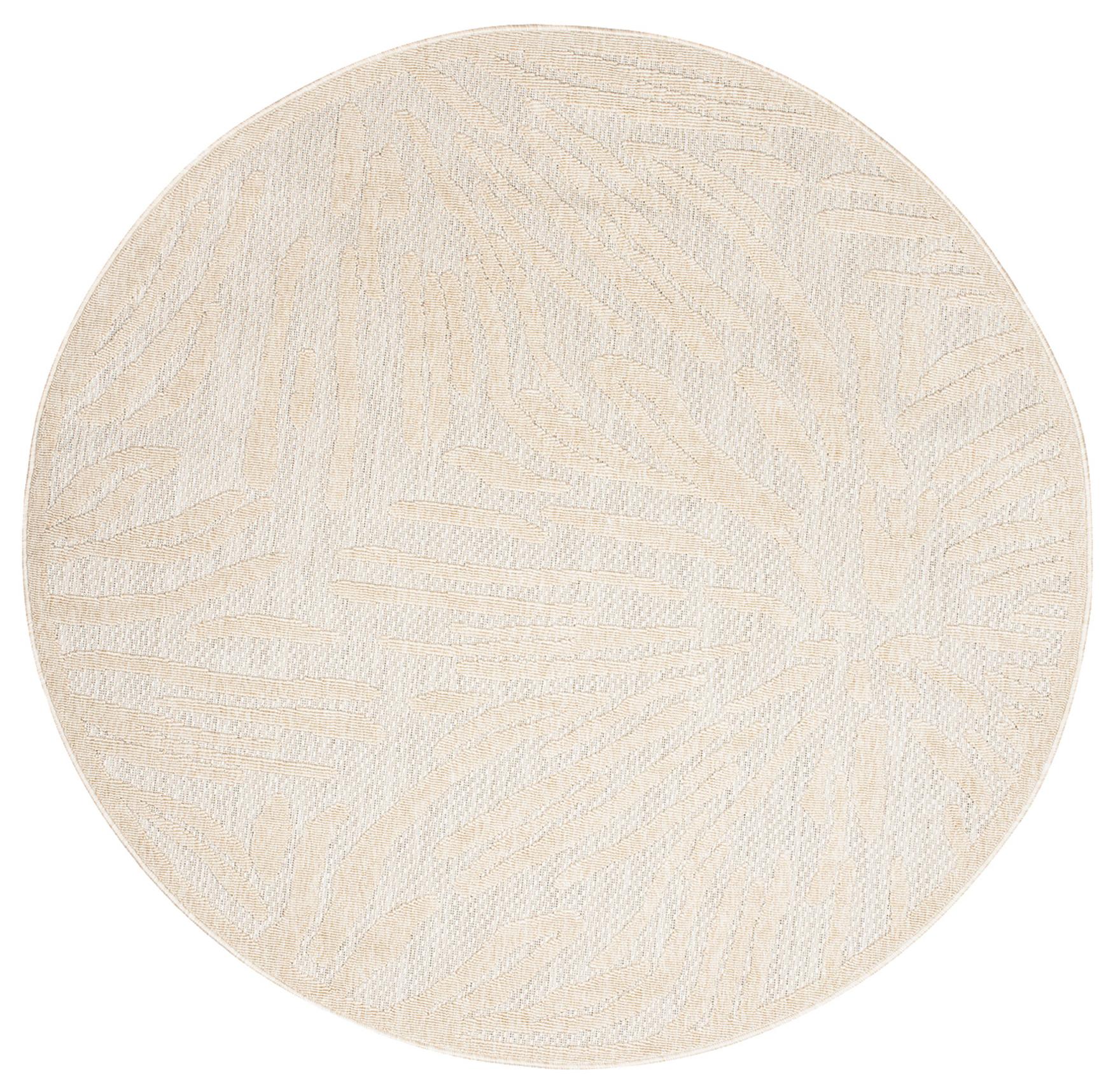 Tapis plat intérieur/extérieur Viera Circle Geometric motif FG95B CREAM - crème