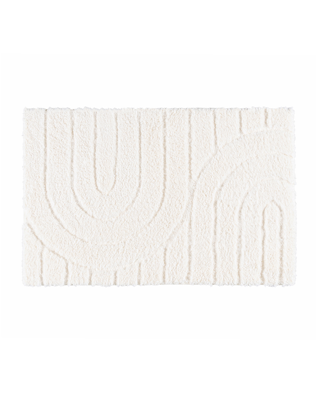 Tapis de salle de bain blanc, antidérapant - Toro Bianco