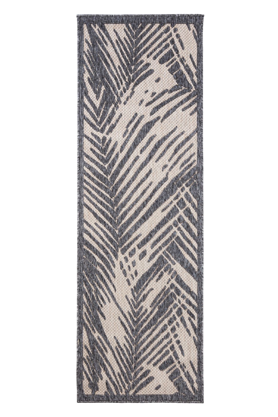 Tapis de balcon et de terrasse extérieur / intérieur à deux niveaux CANSAS BD80A CREAM - gris, crème