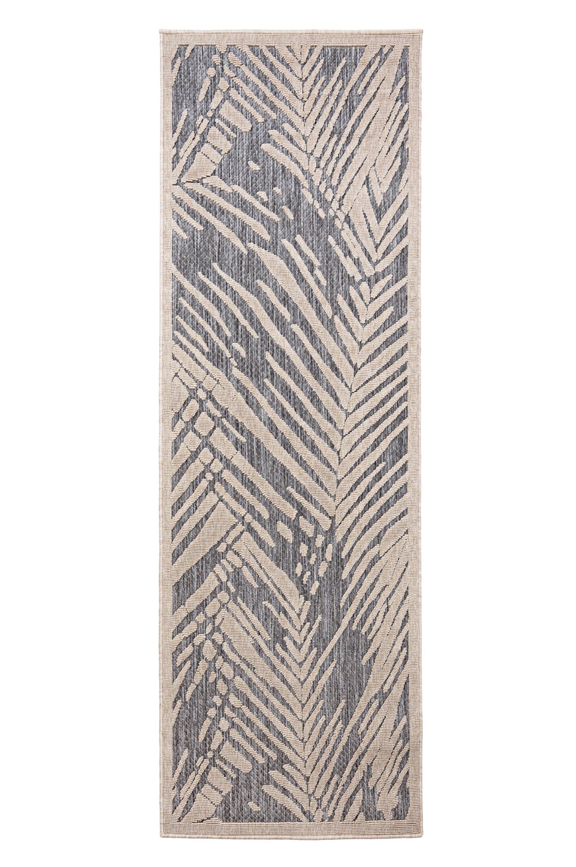 Tapis de balcon et de terrasse pour l'extérieur et l'intérieur CANSAS BD80A GRAY - beige, gris