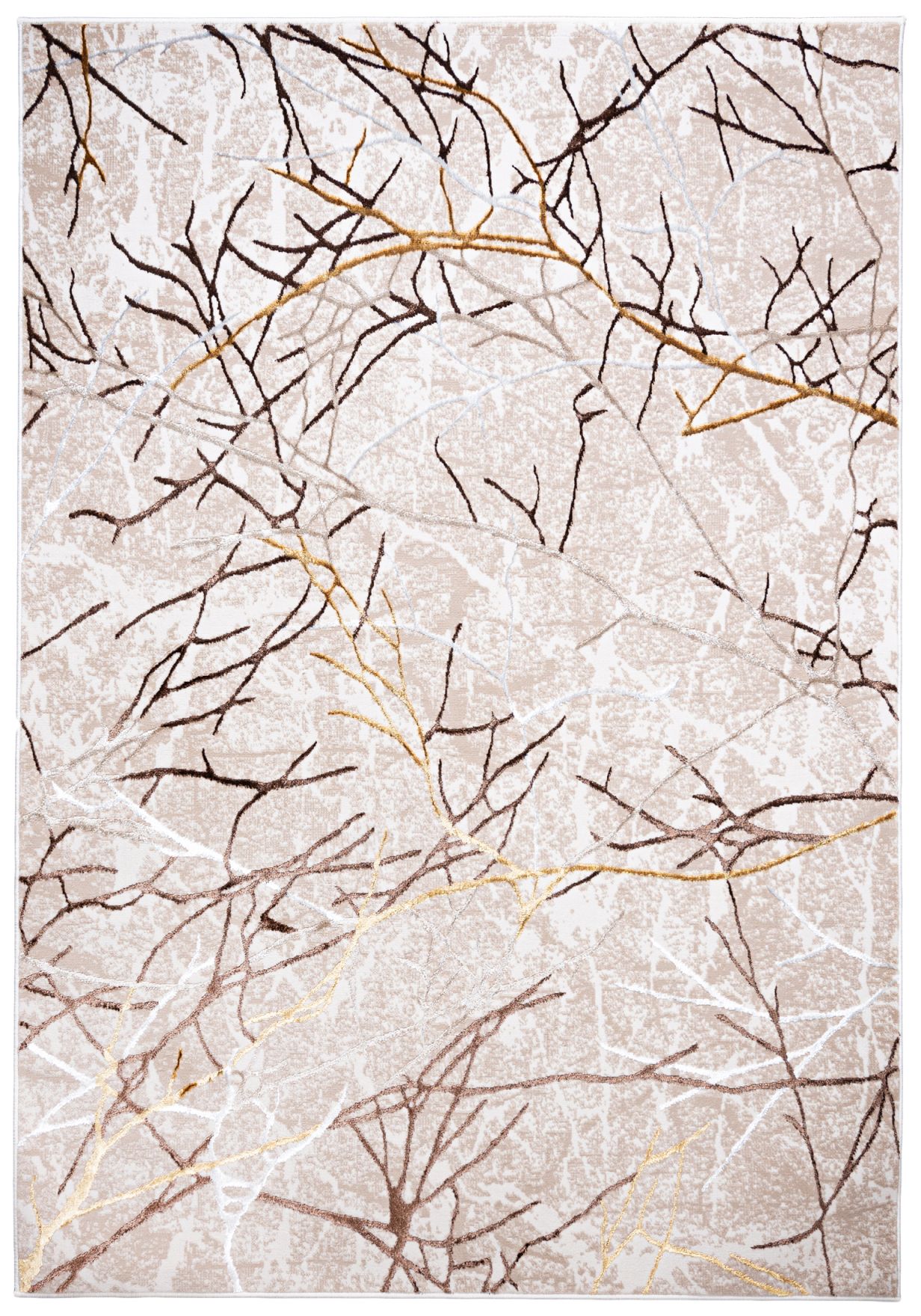 Tapis moderne à fil d'or Glamour GOLDEN NA40A CREAM - beige, or