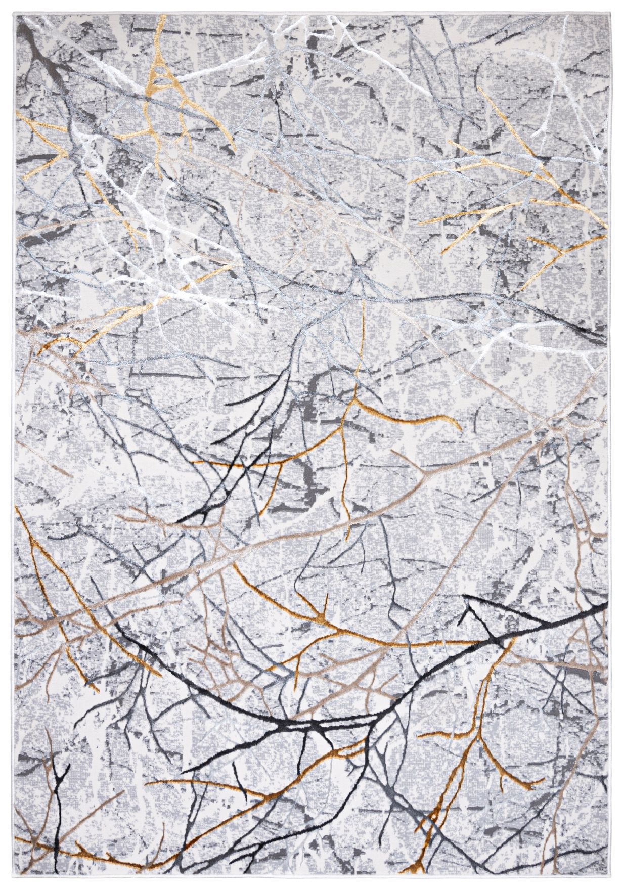 Tapis moderne Golden Thread Glamour GOLDEN NA40S CREAM - gris, or