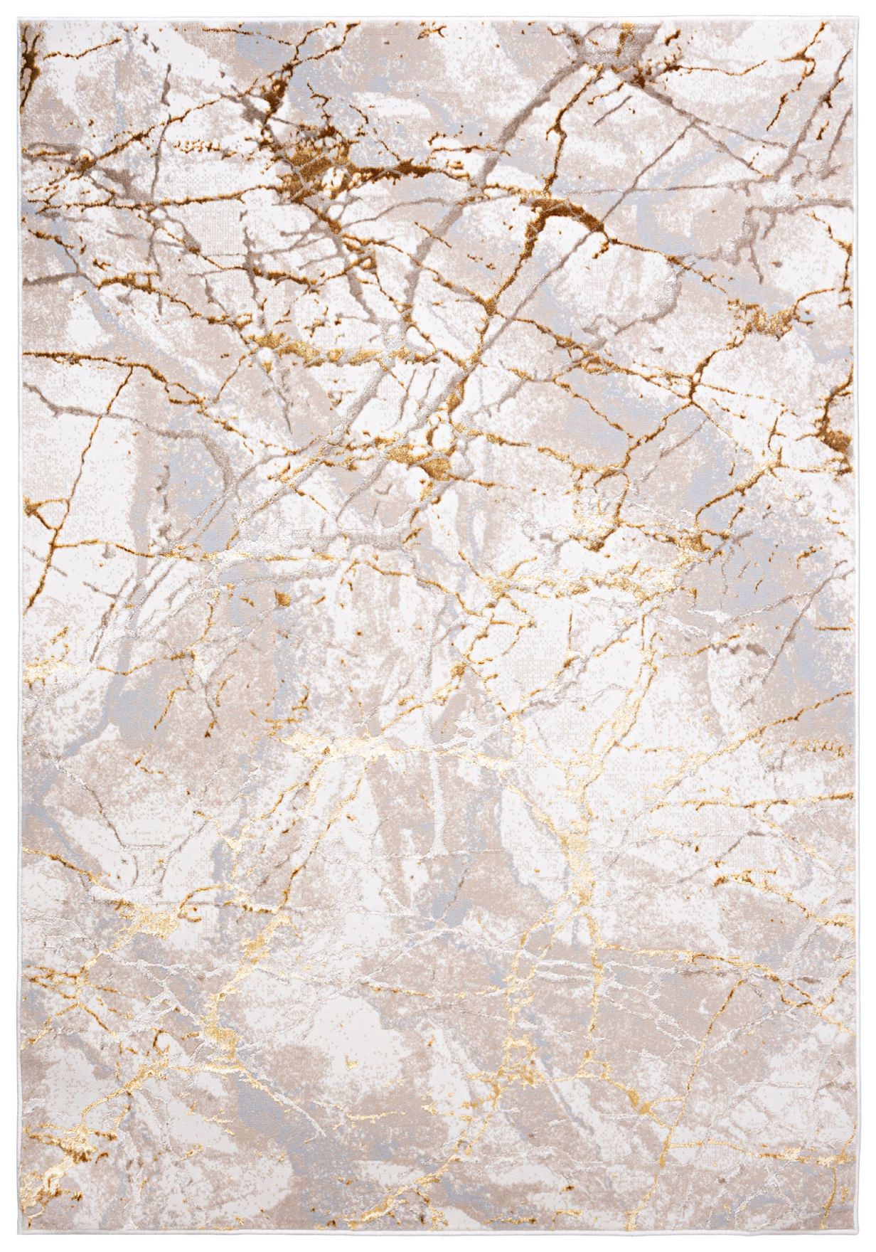 Tapis moderne à fil d'or Marble Glamour GOLDEN MZ34B CREAM - beige, or