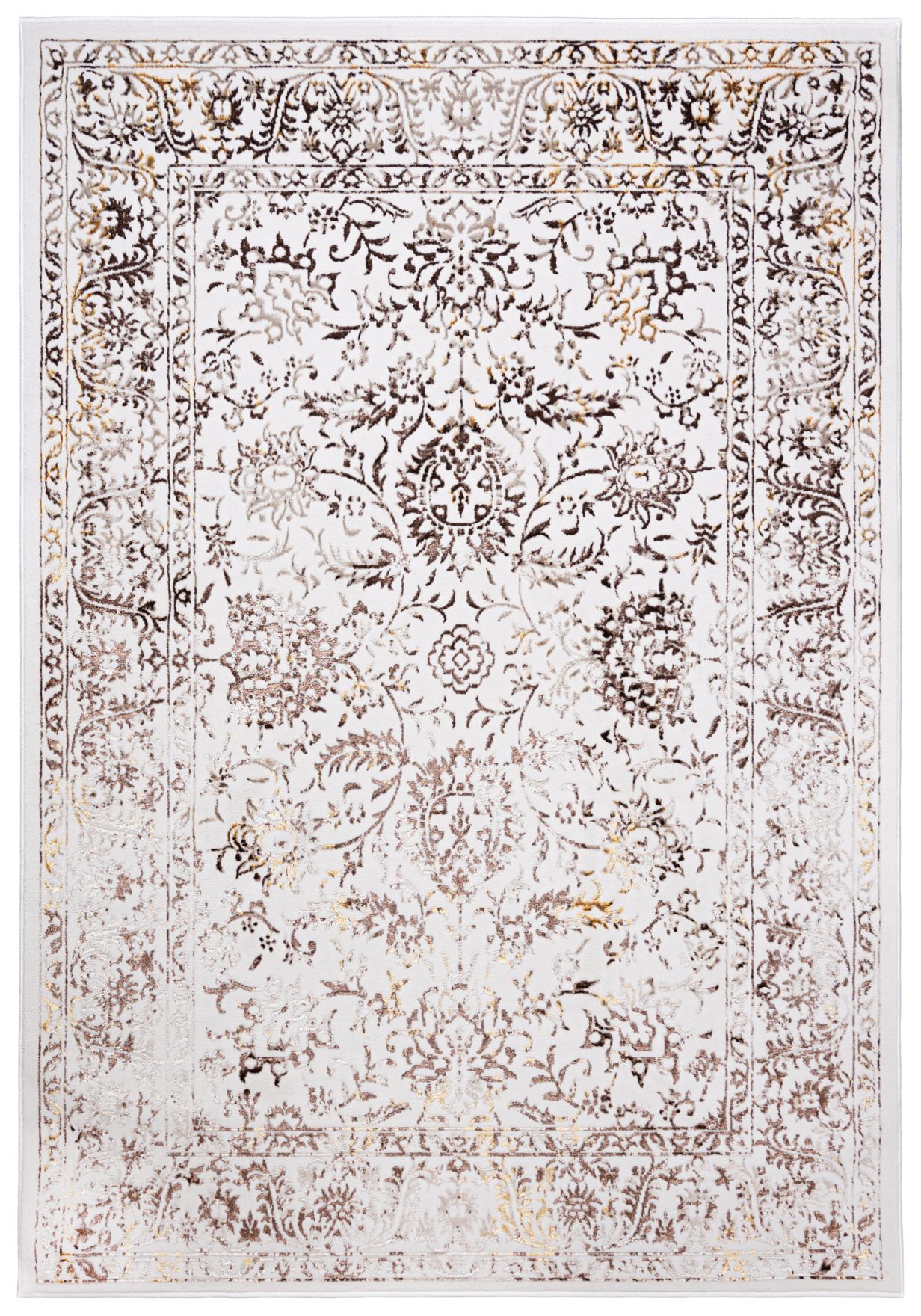 Tapis vintage à fil d'or GOLDEN MZ45J crème - beige