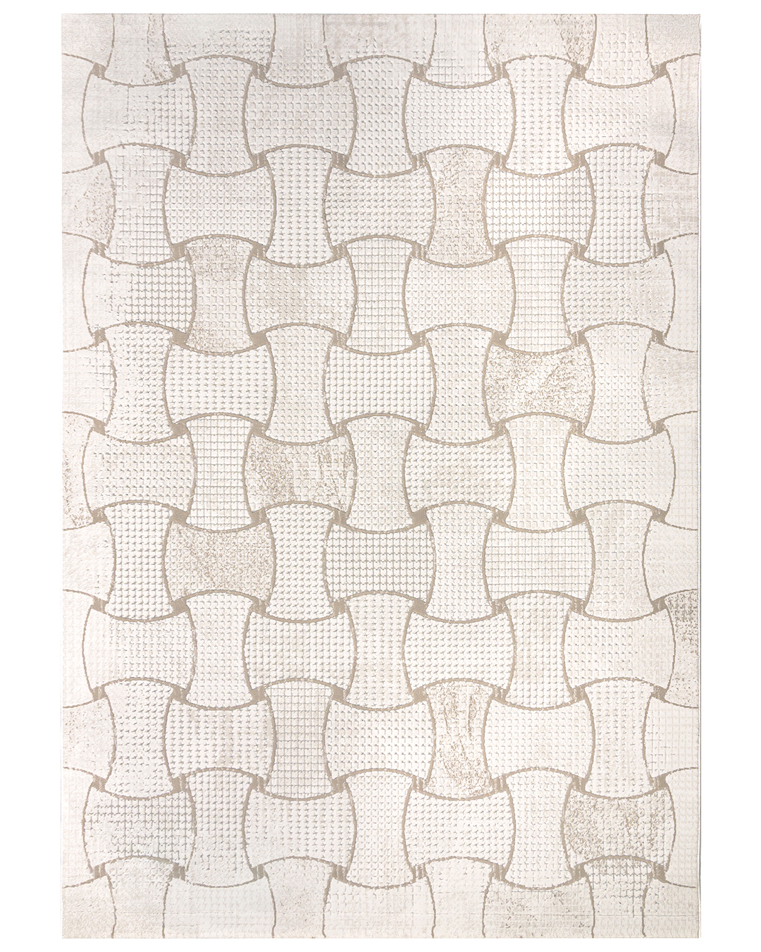 Tapis Moderne, Géométrique - Alin Mimbre - beige, crème