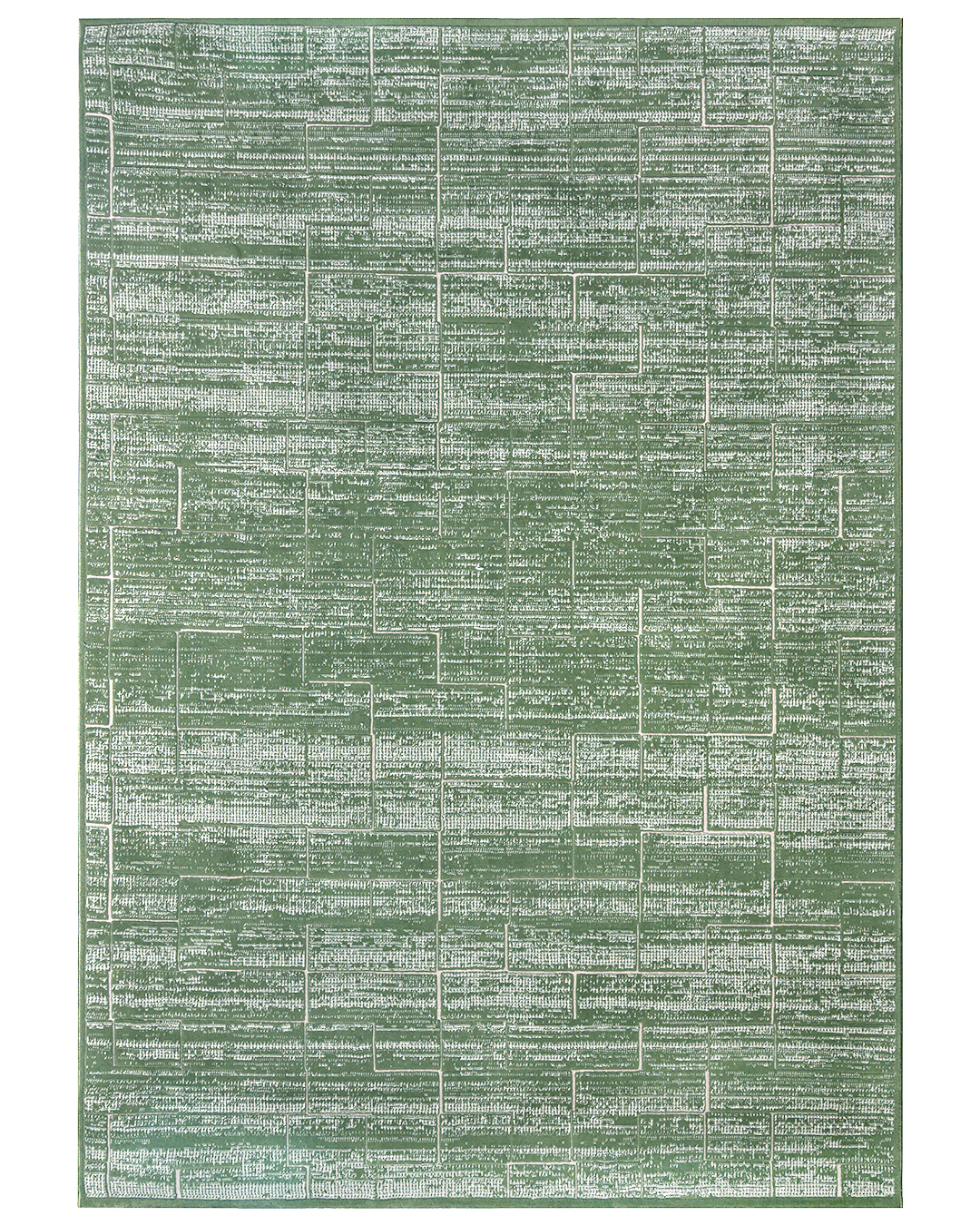 Tapis Moderne, Abstrait - Alin Musgo - vert, crème
