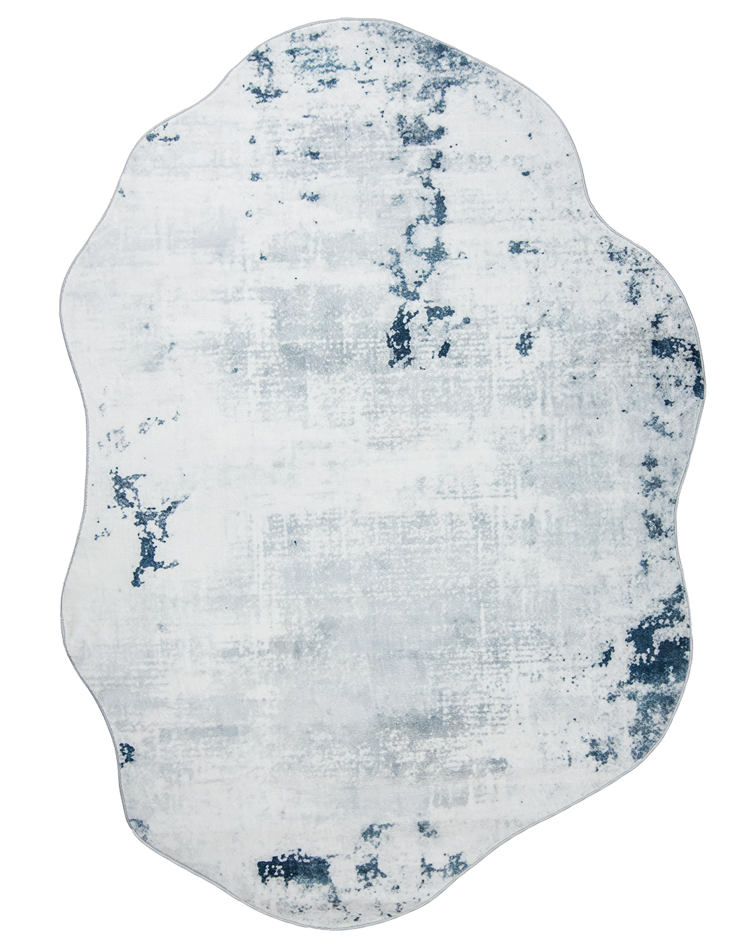 Tapis moderne irrégulier - Arona Pabra - bleu, gris, abstrait