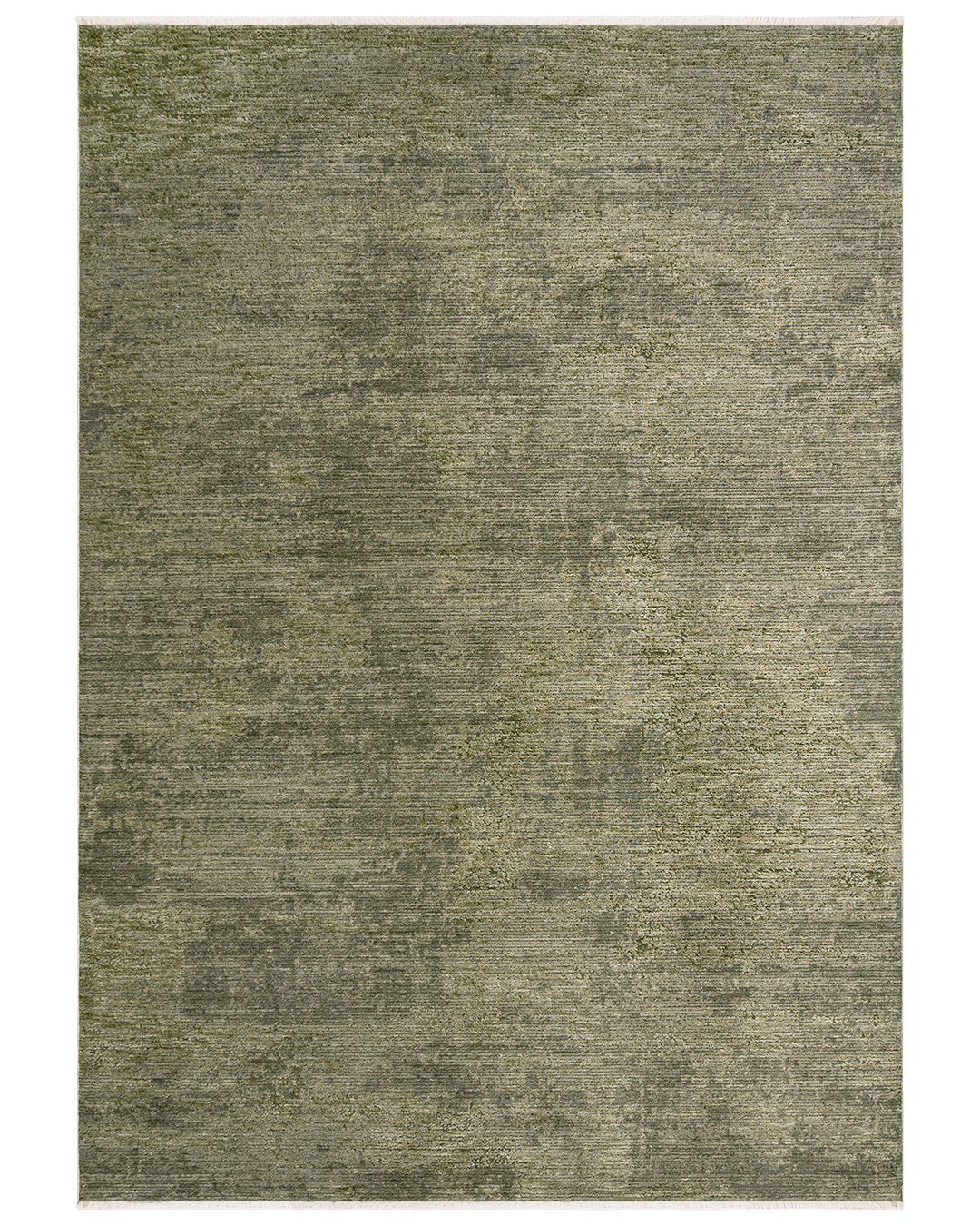 Tapis moderne abstrait à franges - Aspe Esme - vert