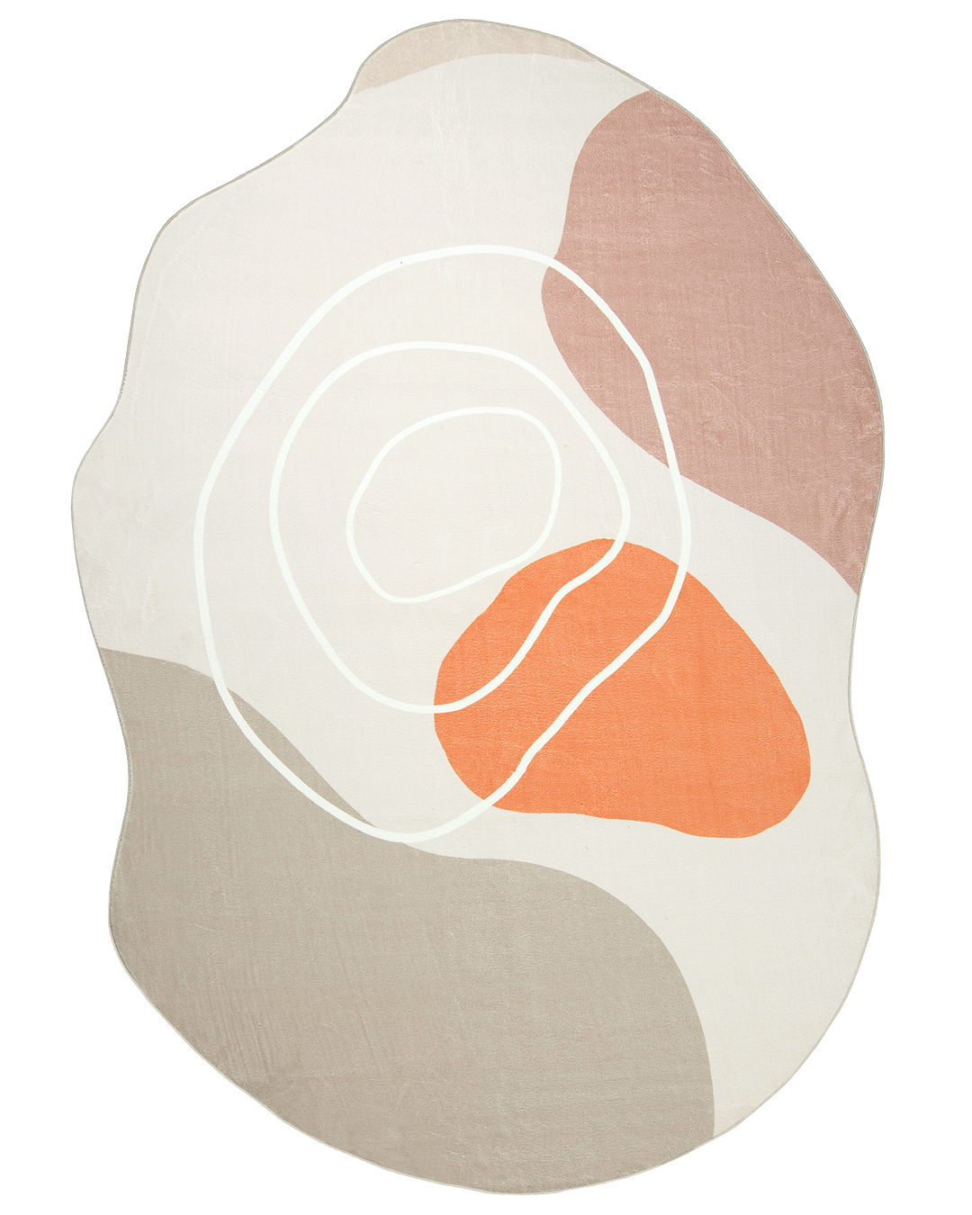 Tapis Moderne Irrégulier - Bova Agolo - beige, orange, abstrait