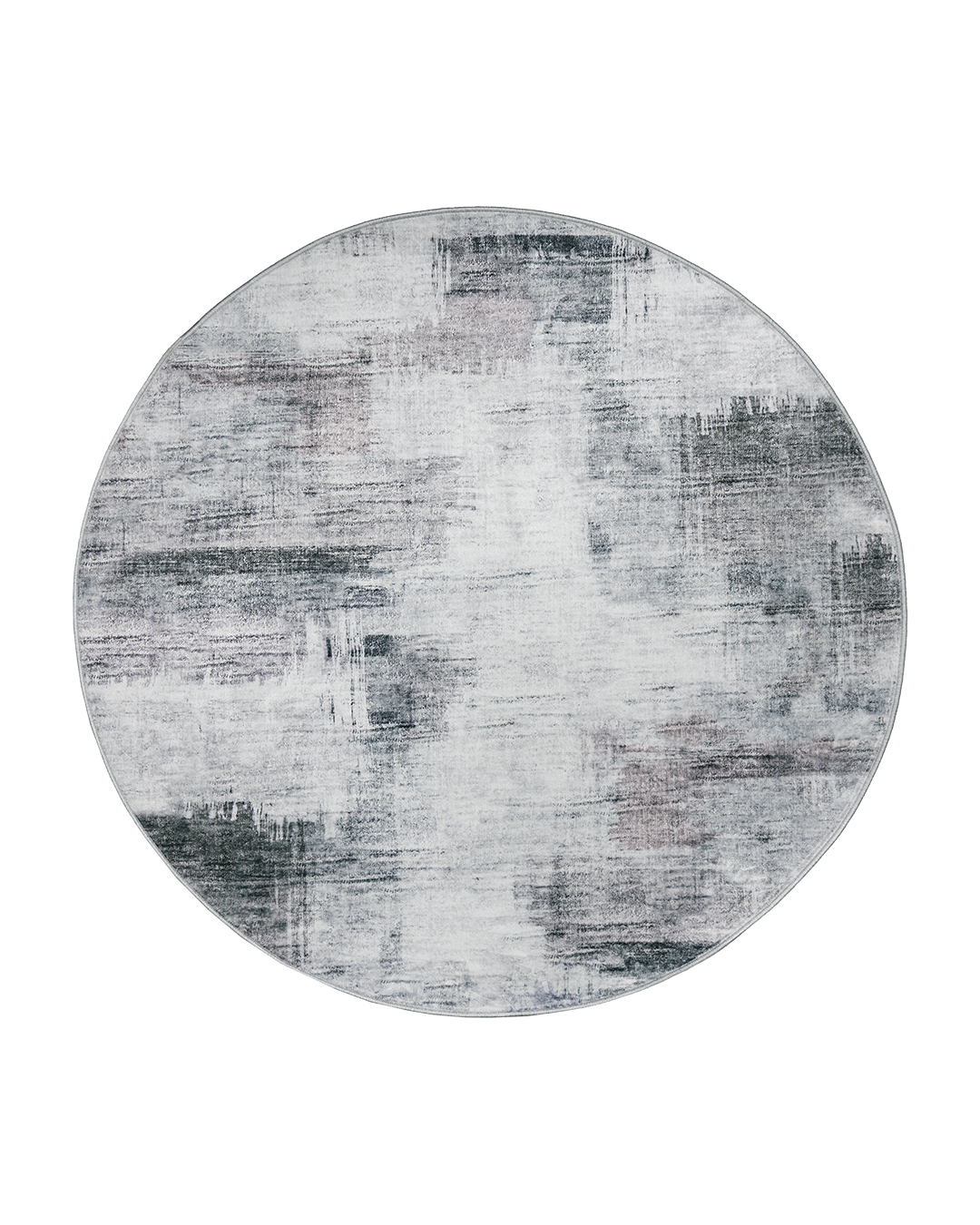 Tapis Moderne Abstrait Rond - Loja Paloma - gris