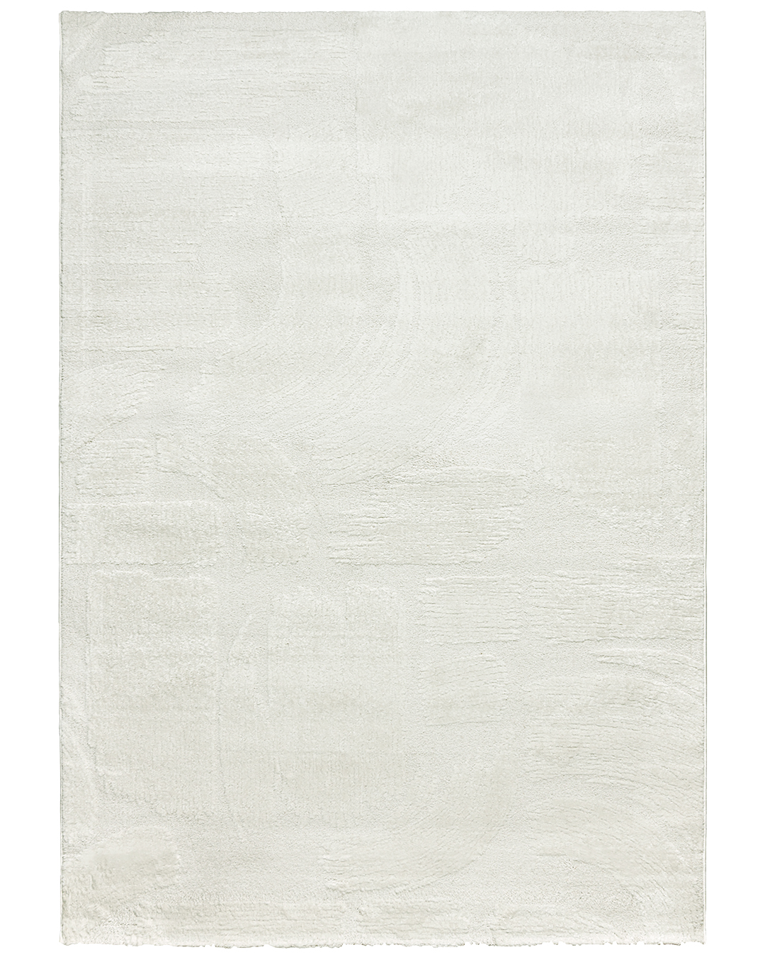 Tapis moderne abstrait - Lasarte Anu - blanc, crème, poils mi-longs