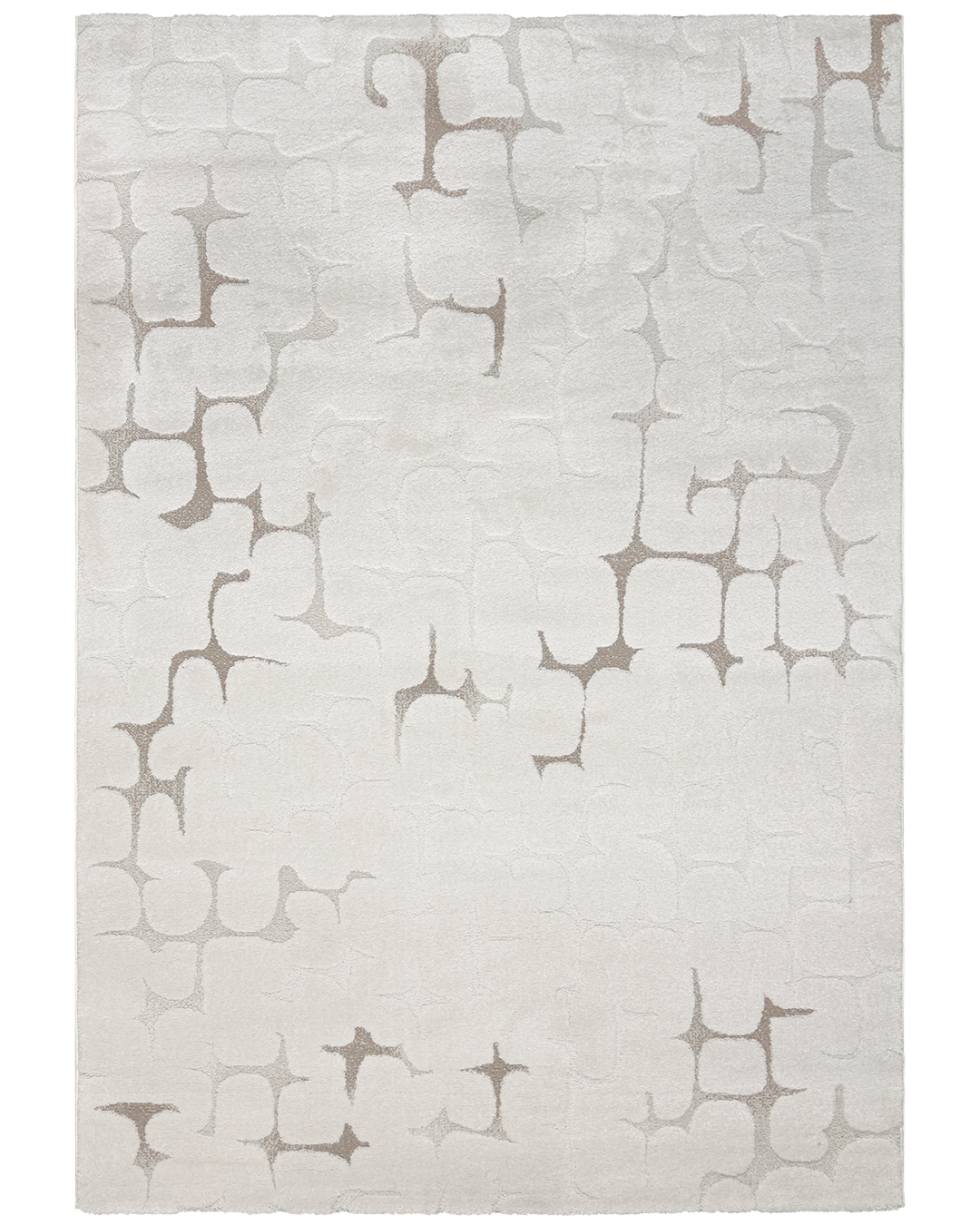 Tapis moderne abstrait - Lasarte Bastet - beige, marron, poils mi-longs