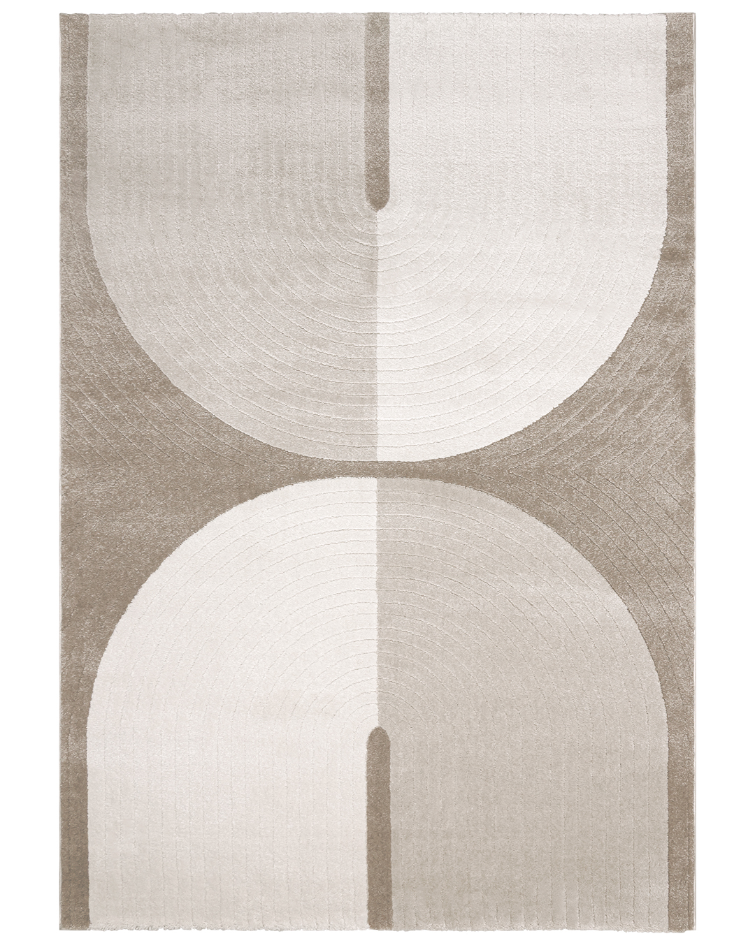 Tapis moderne abstrait - Lasarte Mut - beige, marron, crème, poils mi-longs