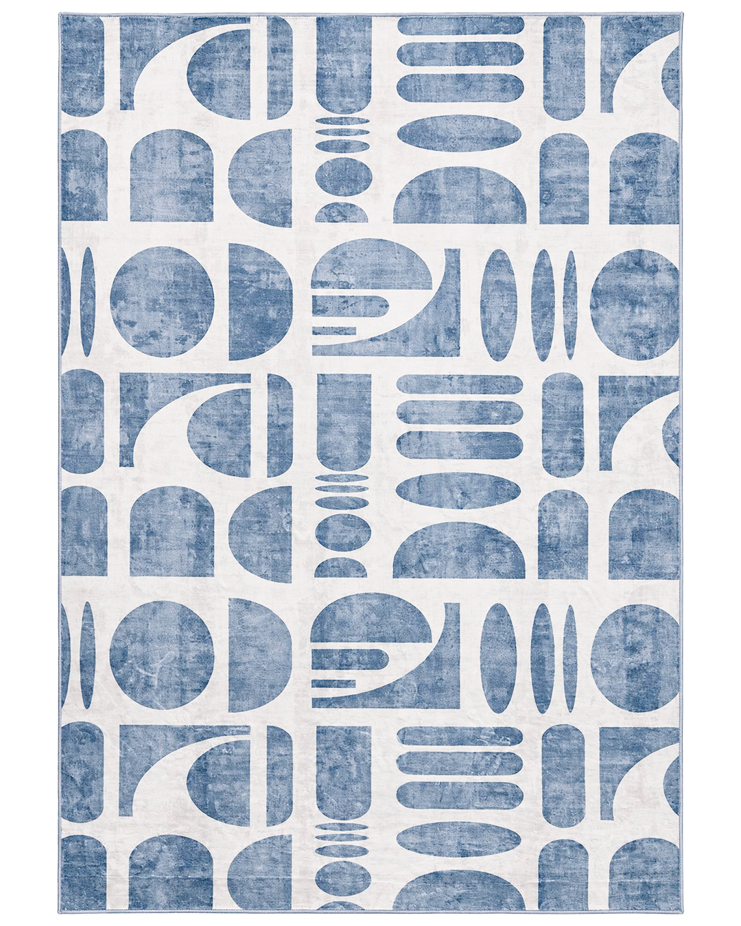 Tapis géométrique moderne - Monza Lenti - bleu, crème