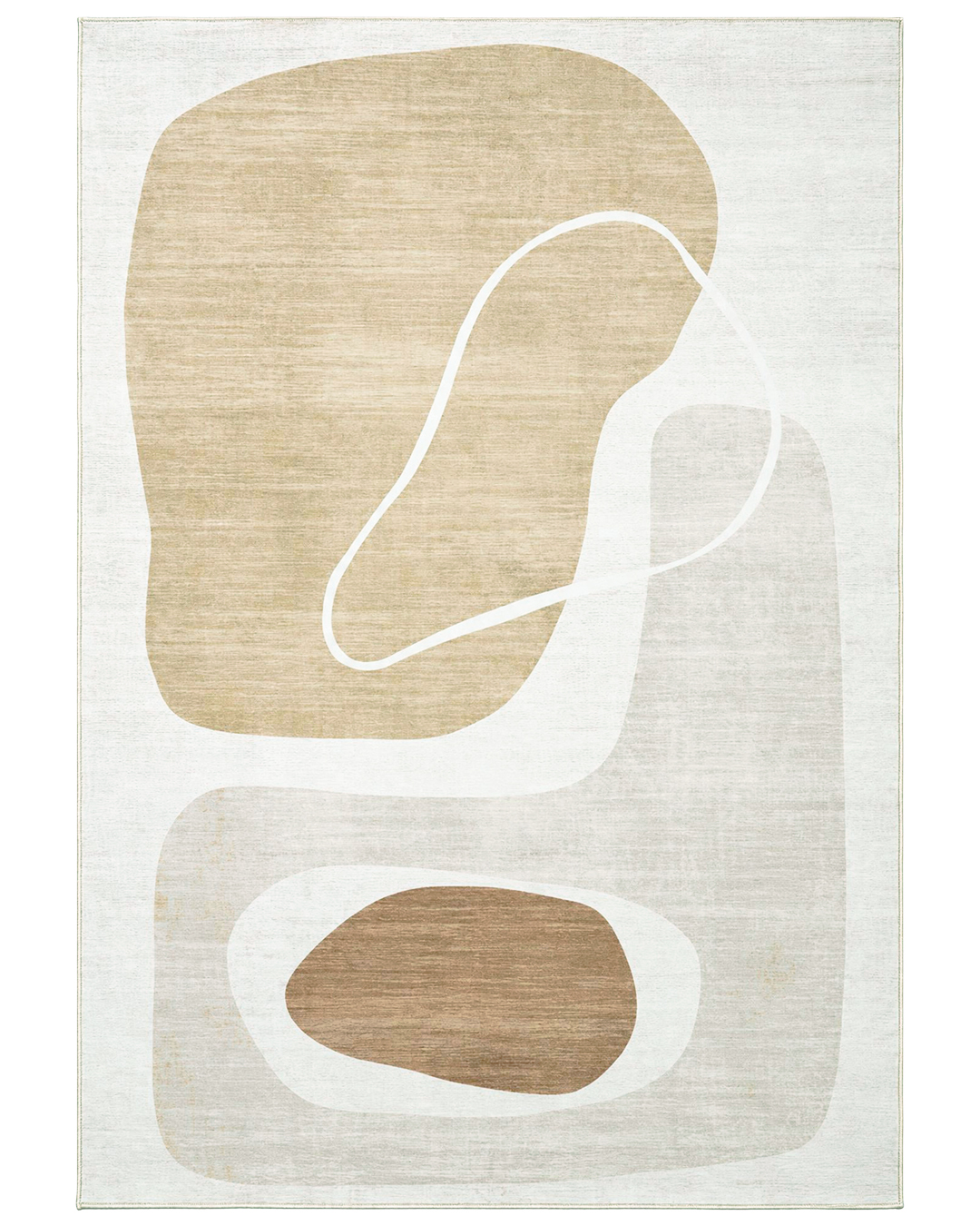 Tapis géométrique moderne - Vera Gris - beige, marron, crème