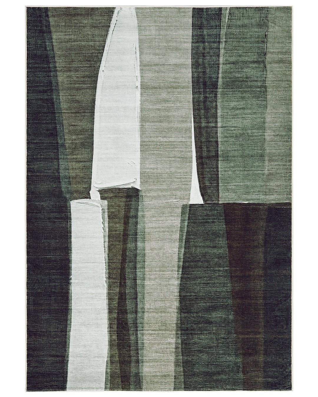 Tapis géométrique moderne - Vera Marron - beige, marron, crème, vert