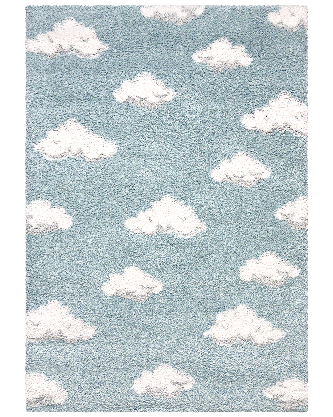 Tapis shaggy moderne - Vitoria Azul - bleu, nuages