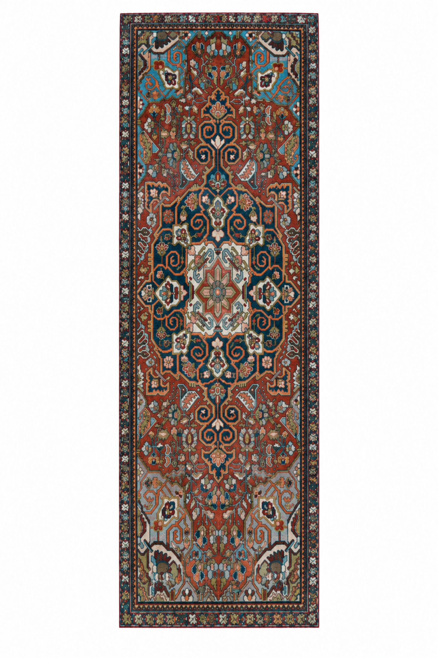 Tapis oriental traditionnel - Lalin Arena - rouge, vintage