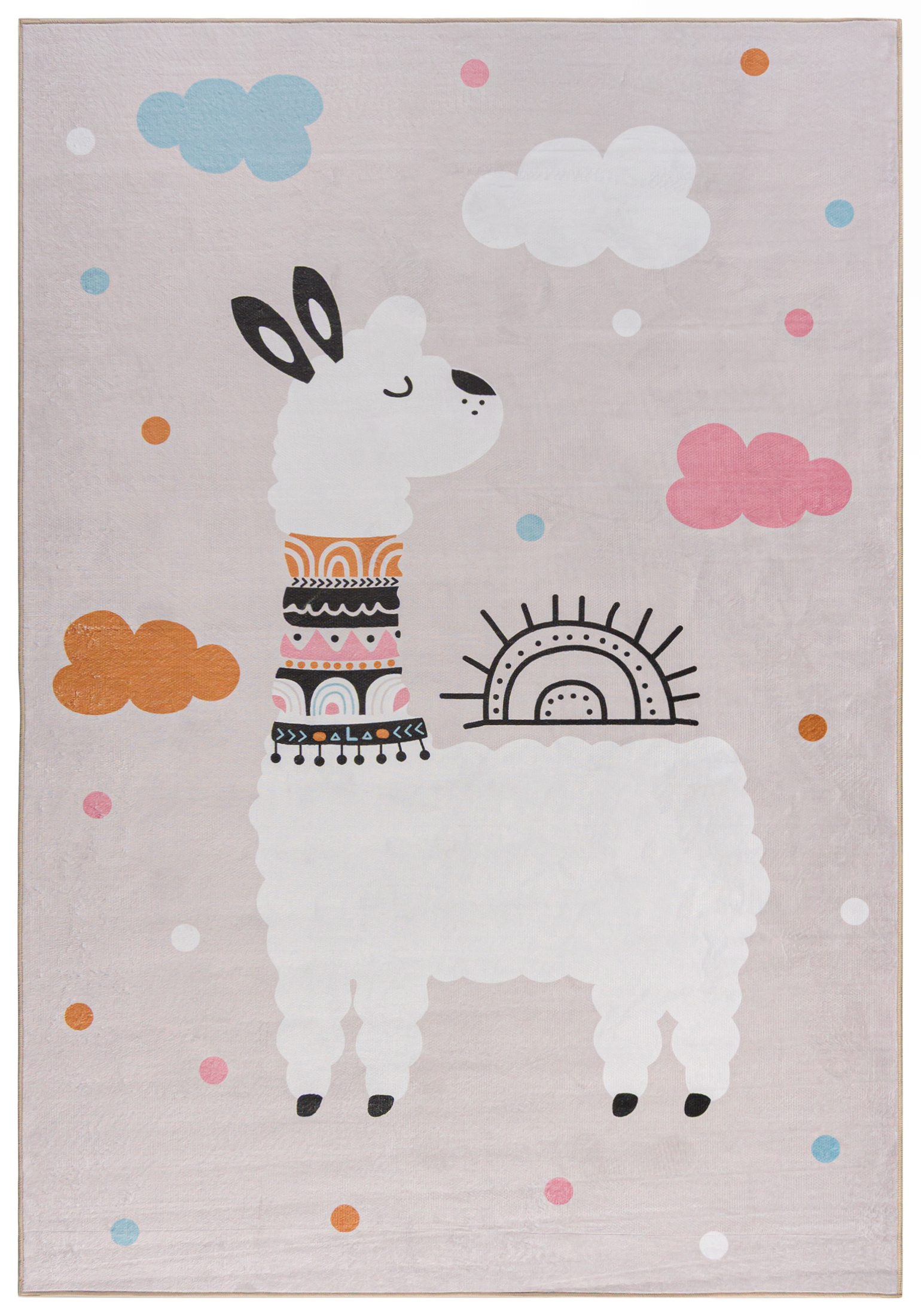 Tapis pour enfants - Bello Lama Bianco - blanc, beige