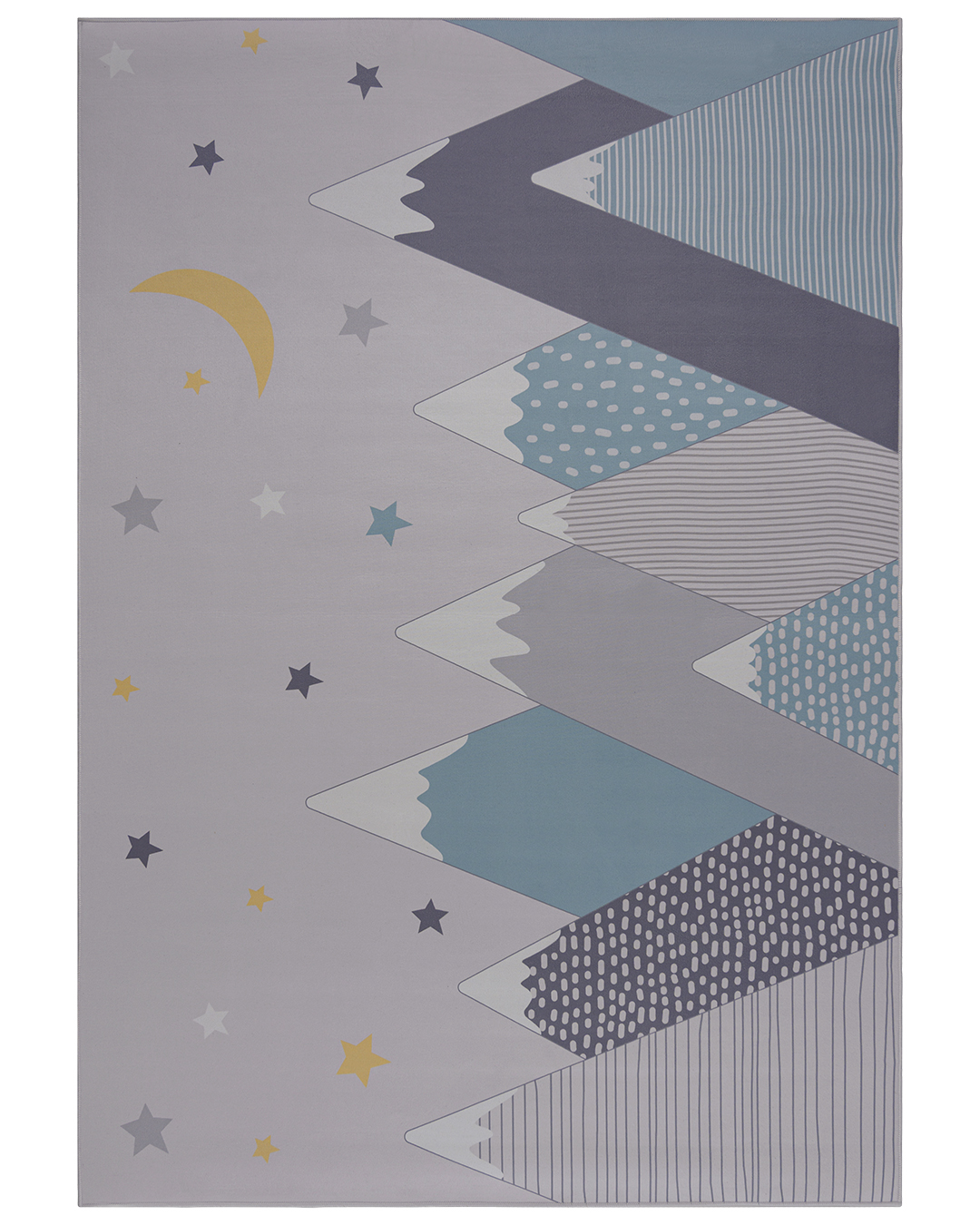 Tapis enfant / ado – Bambini Picco – montagnes, bleu, gris