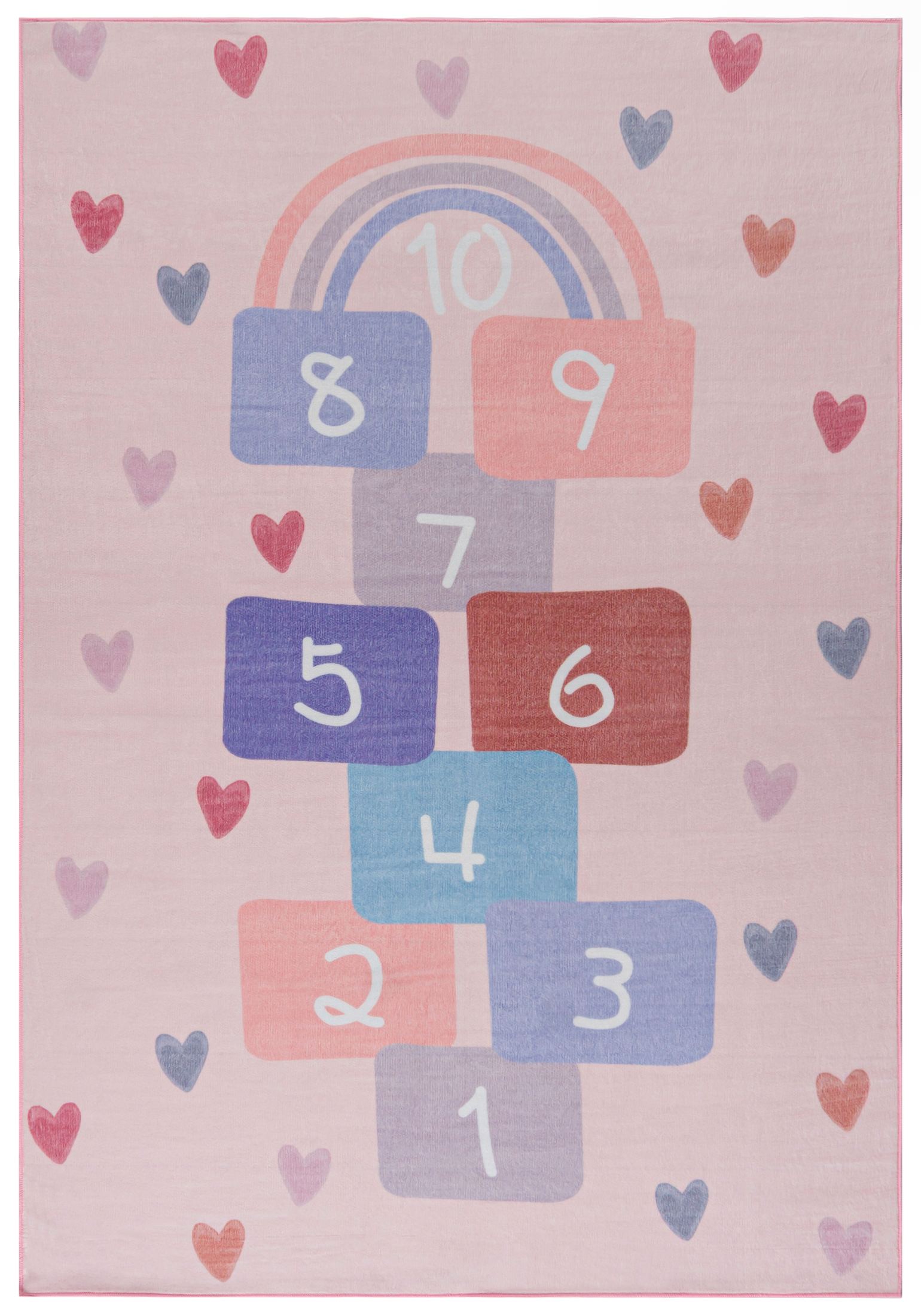 Tapis enfant - Bello Salto Rosa - salle de classe, rose