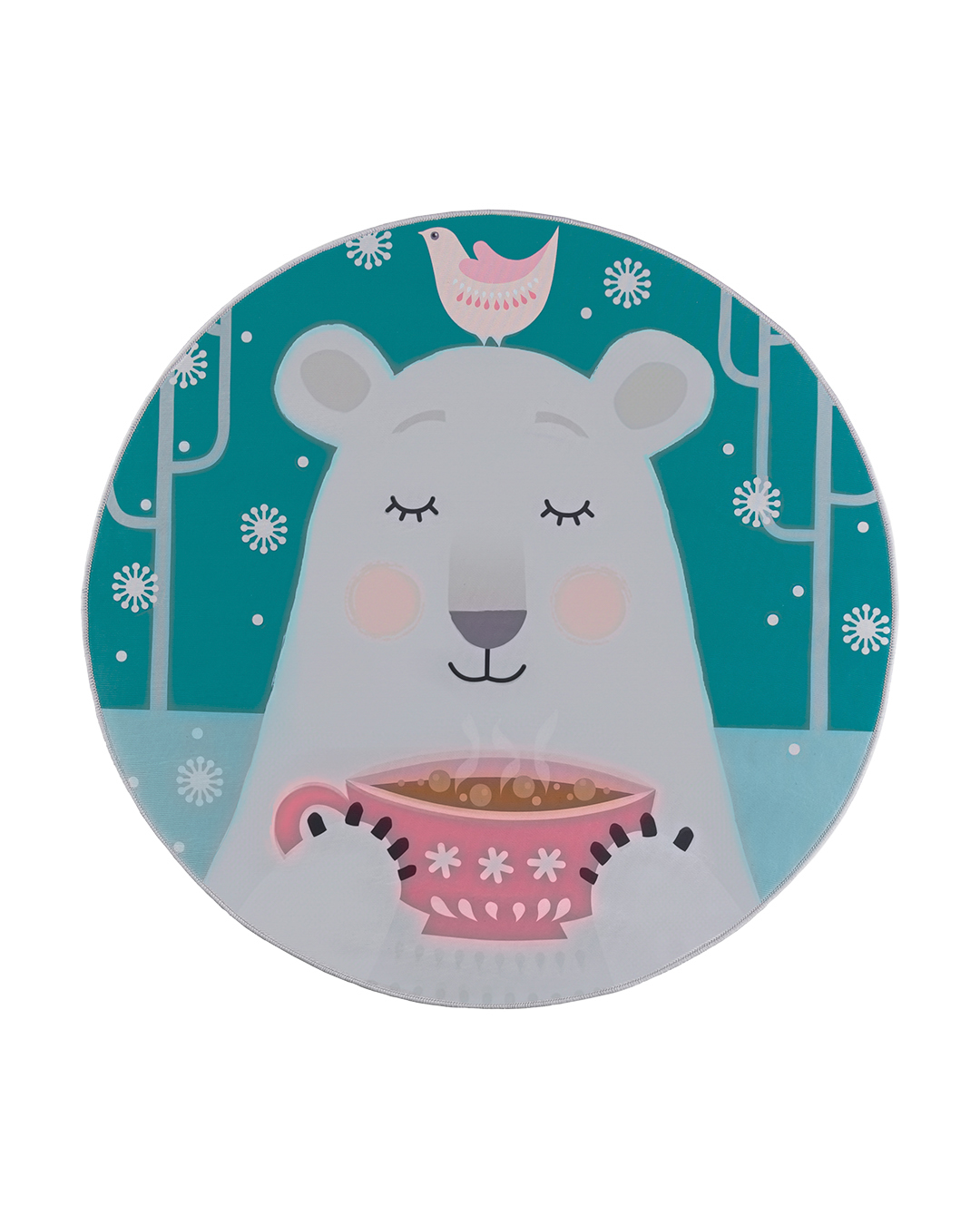Tapis enfant – Bambini Orsetto – ourson, blanc, rose, turquoise