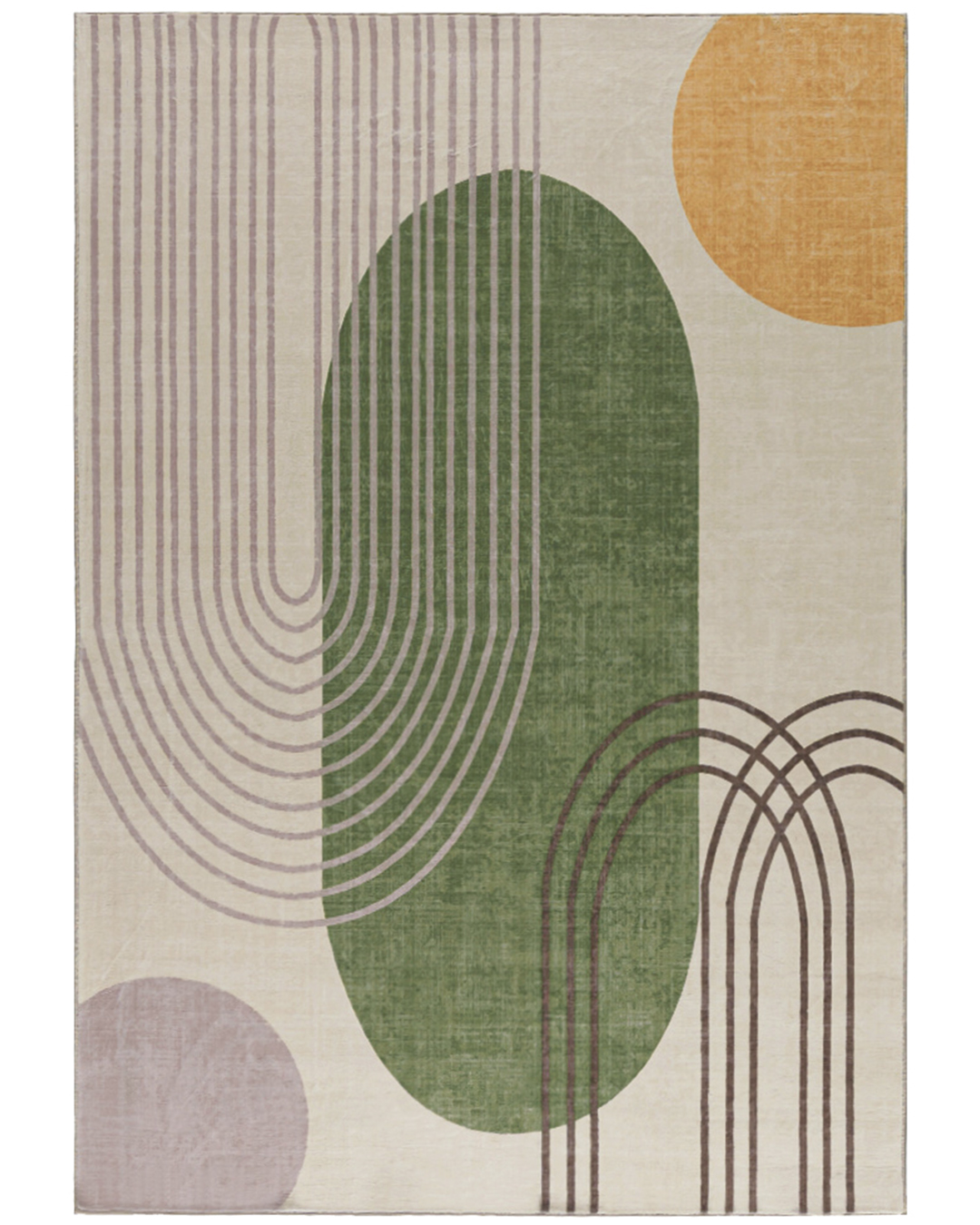 Tapis géométrique moderne - Modica Arco - beige, vert