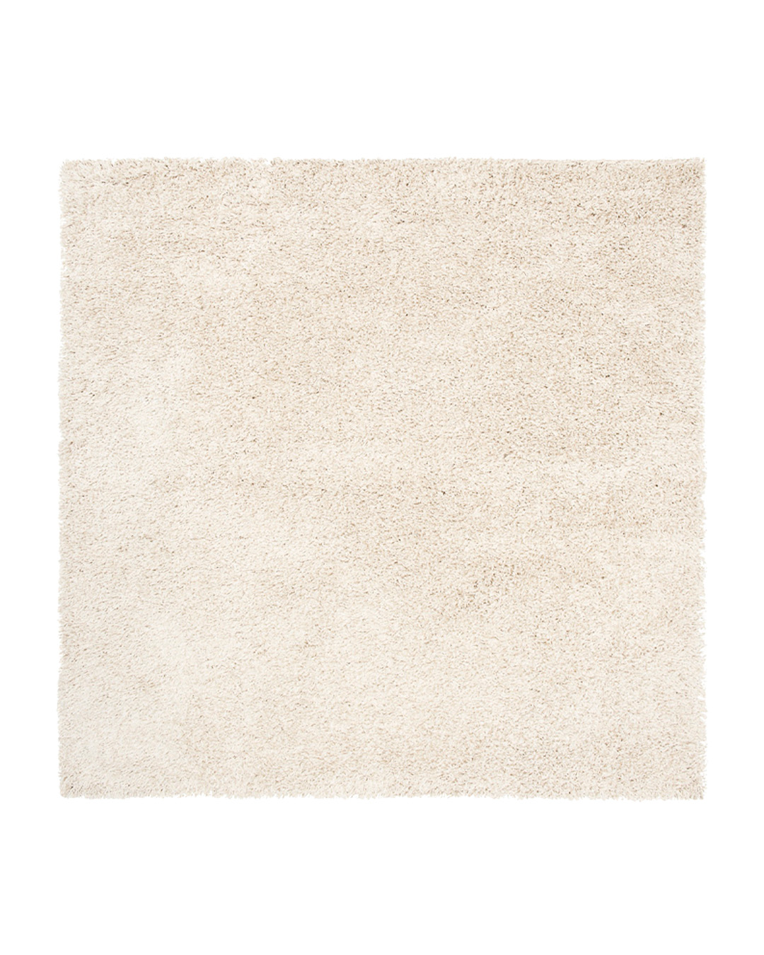 Tapis moderne poil long carre - Unito Beige Uno - beige clair, uni