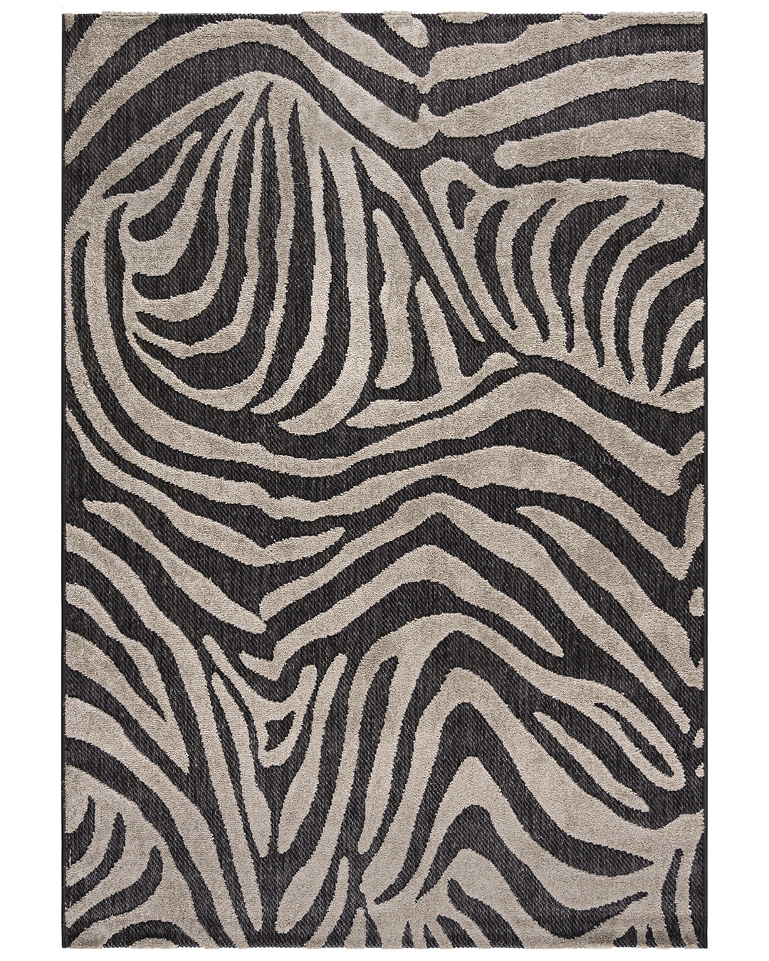 Tapis d'extérieur / d'intérieur - Zebra Beige - beige, noir, imperméable