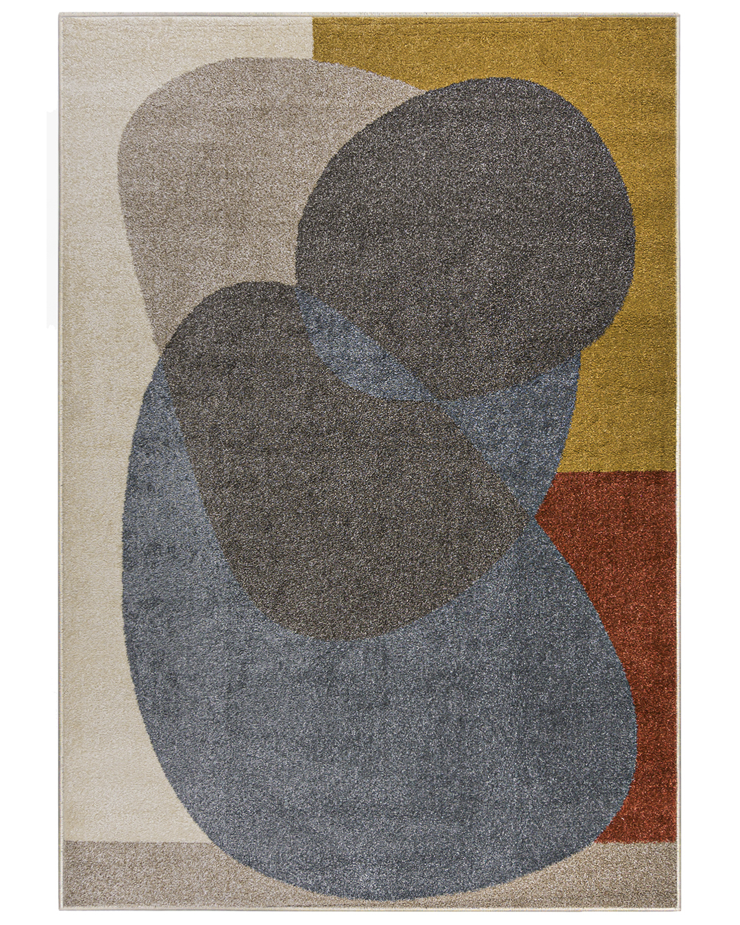 Tapis moderne - Lucy NP27J - crème, gris foncé, bleu