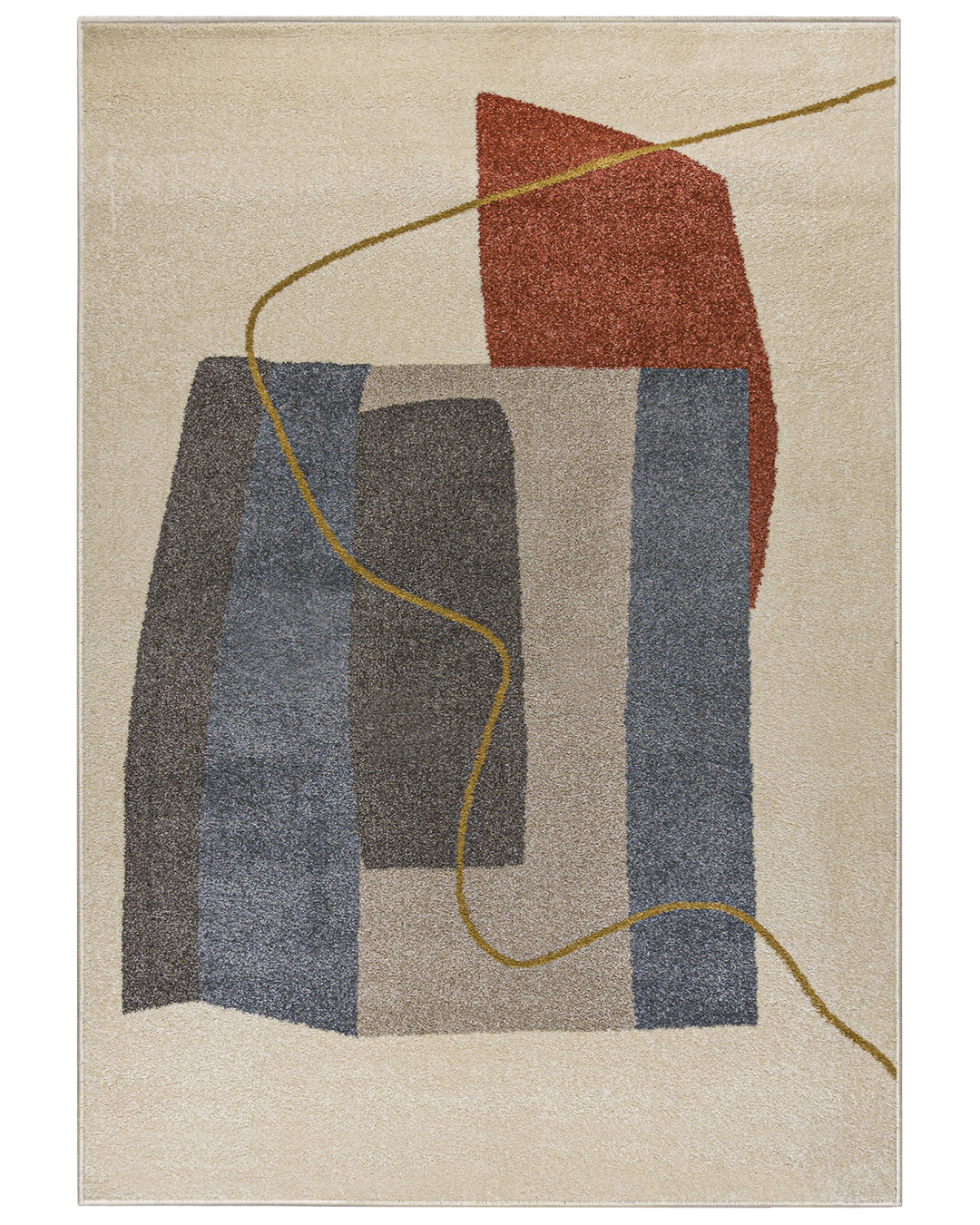 Tapis moderne - Lucy NP25K - crème, brun, gris