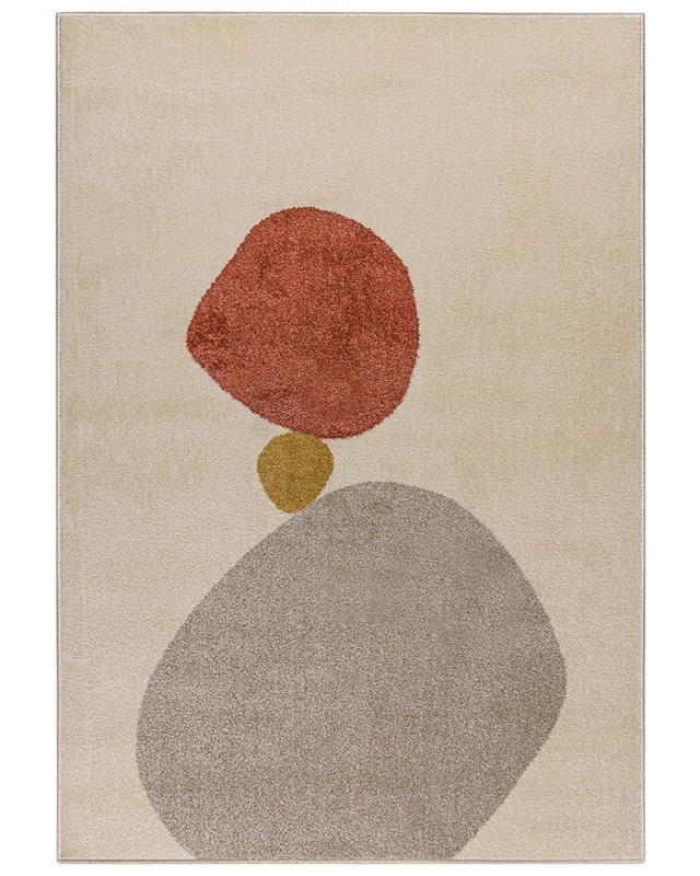 Tapis moderne - Lucy NP22J - crème, gris, rouge
