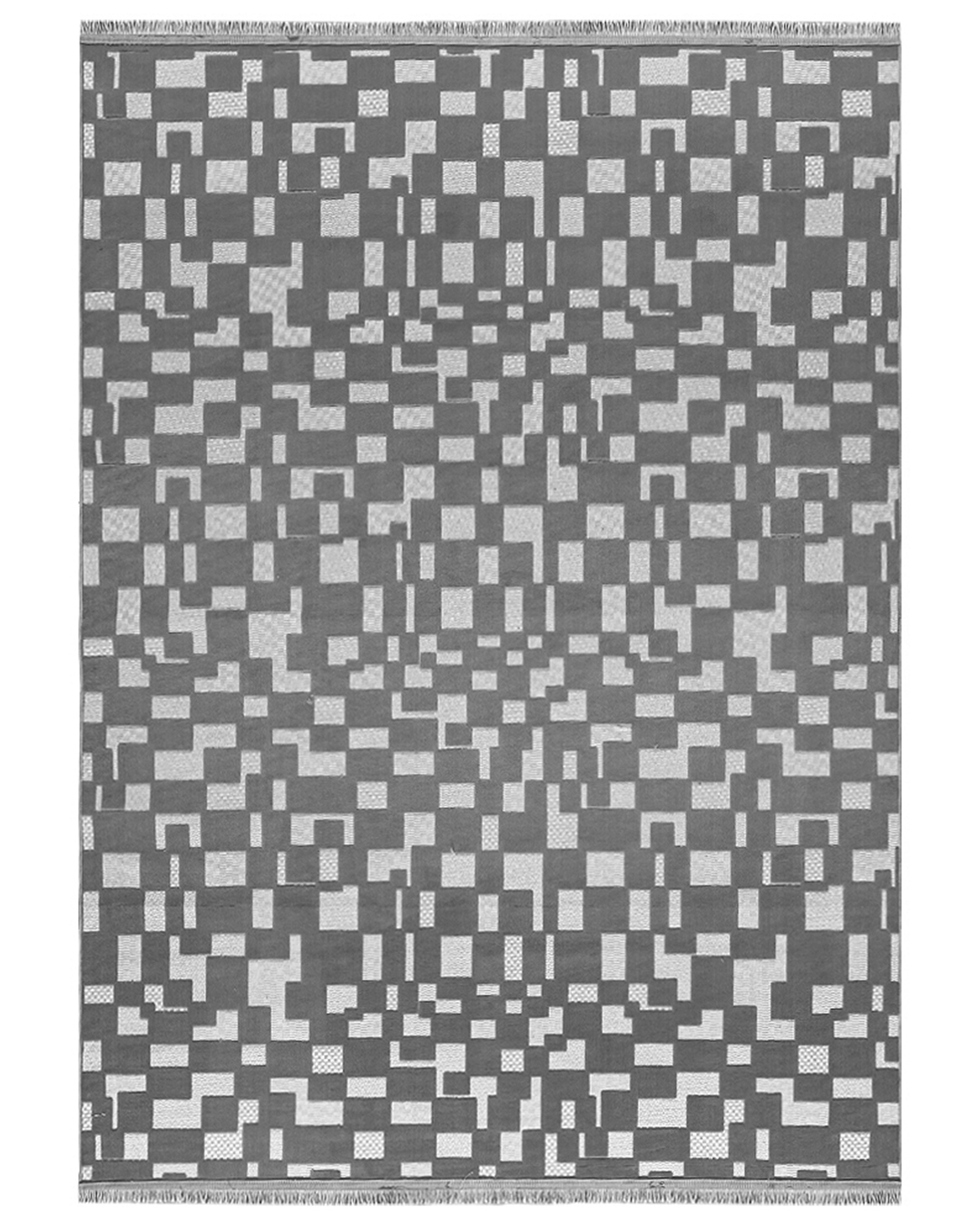Tapis Moderne à Franges - Sora Volo Grafite - gris, graphite