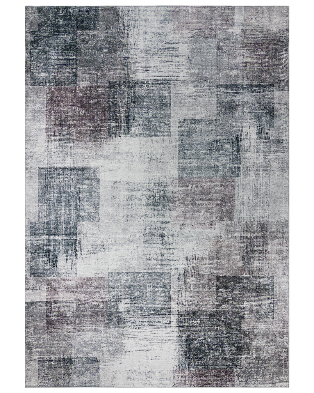 Tapis moderne - Vic Negro - gris, avec motif géométrique