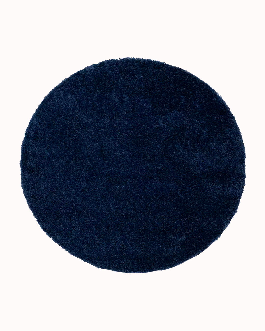 Tapis moderne Shaggy rond - Unito Bleu - bleu marine, uni