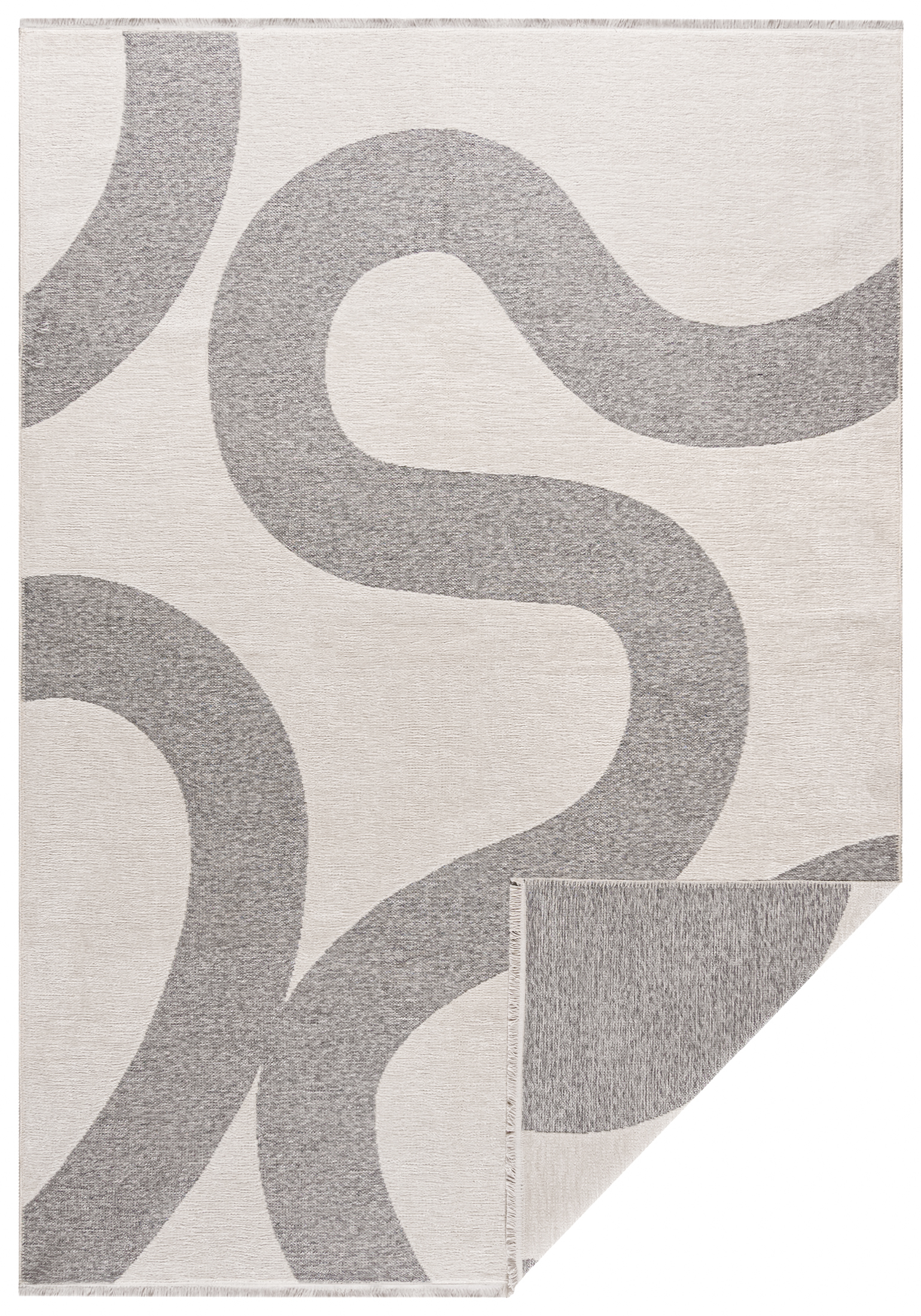 Tapis Moderne Réversible - Amalfi Dardo - crème, gris