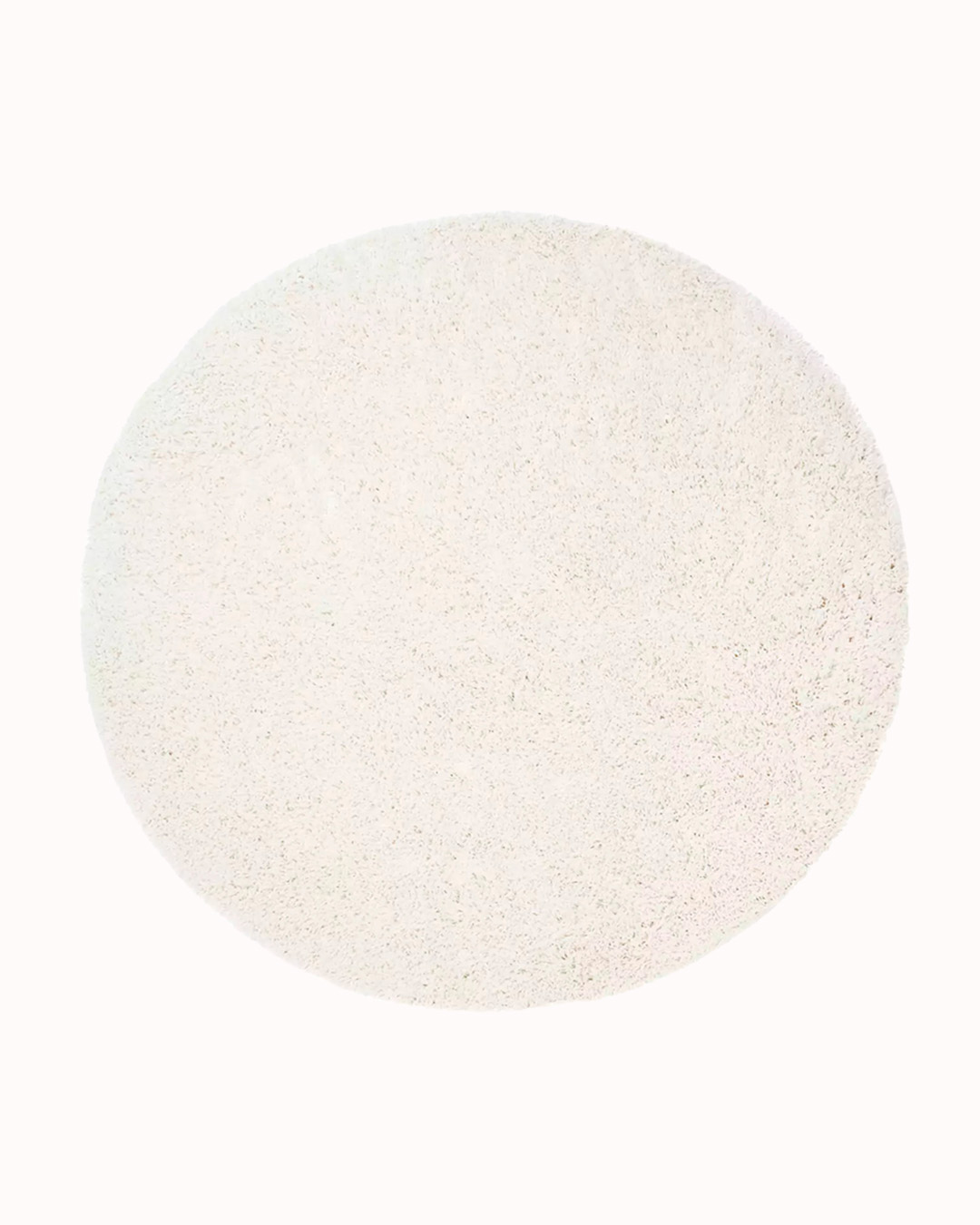Tapis moderne Shaggy rond - Unito Crema - creme, ecru, uni